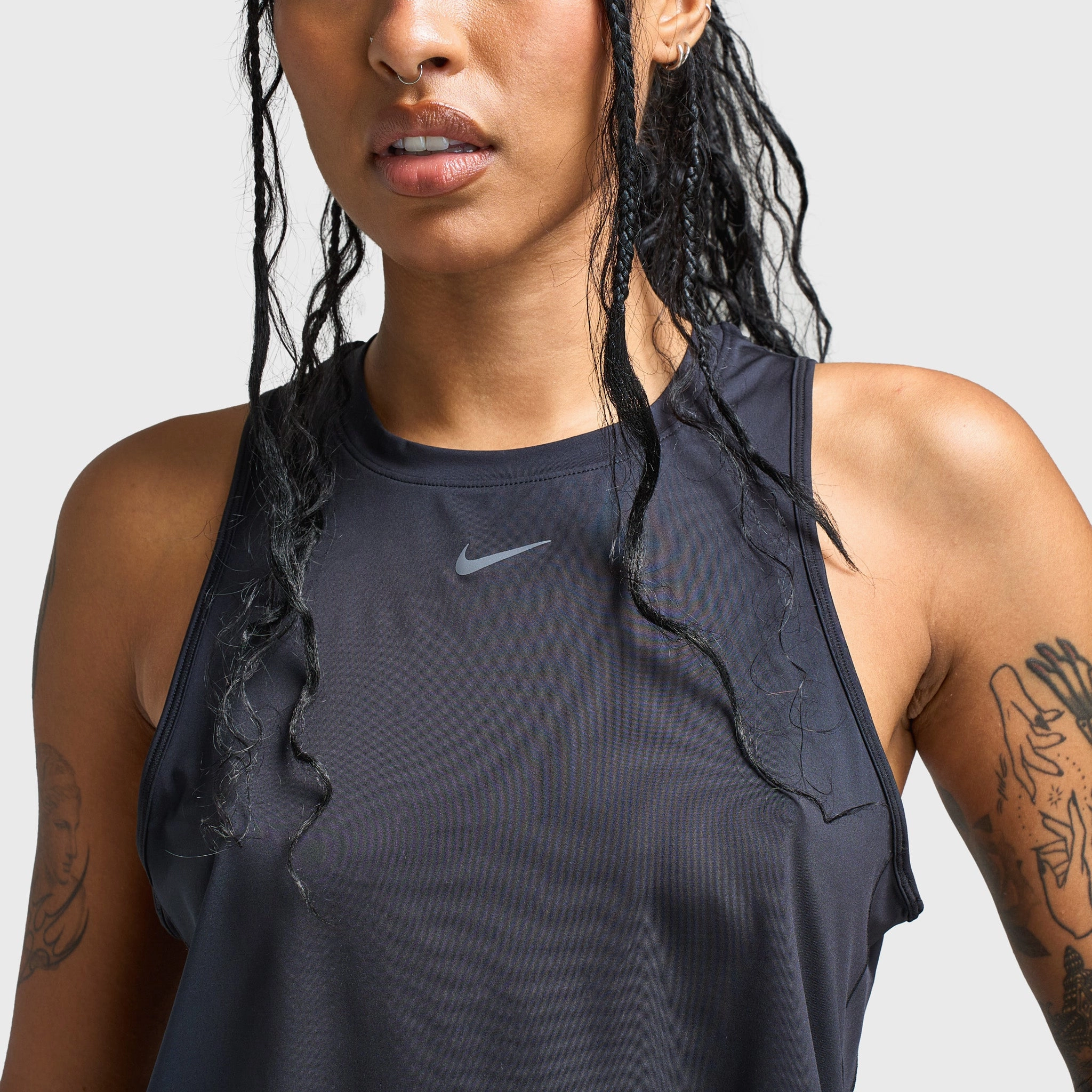 Nike One Classic Women's Dri-FIT Cropped Tank Top Black / Black