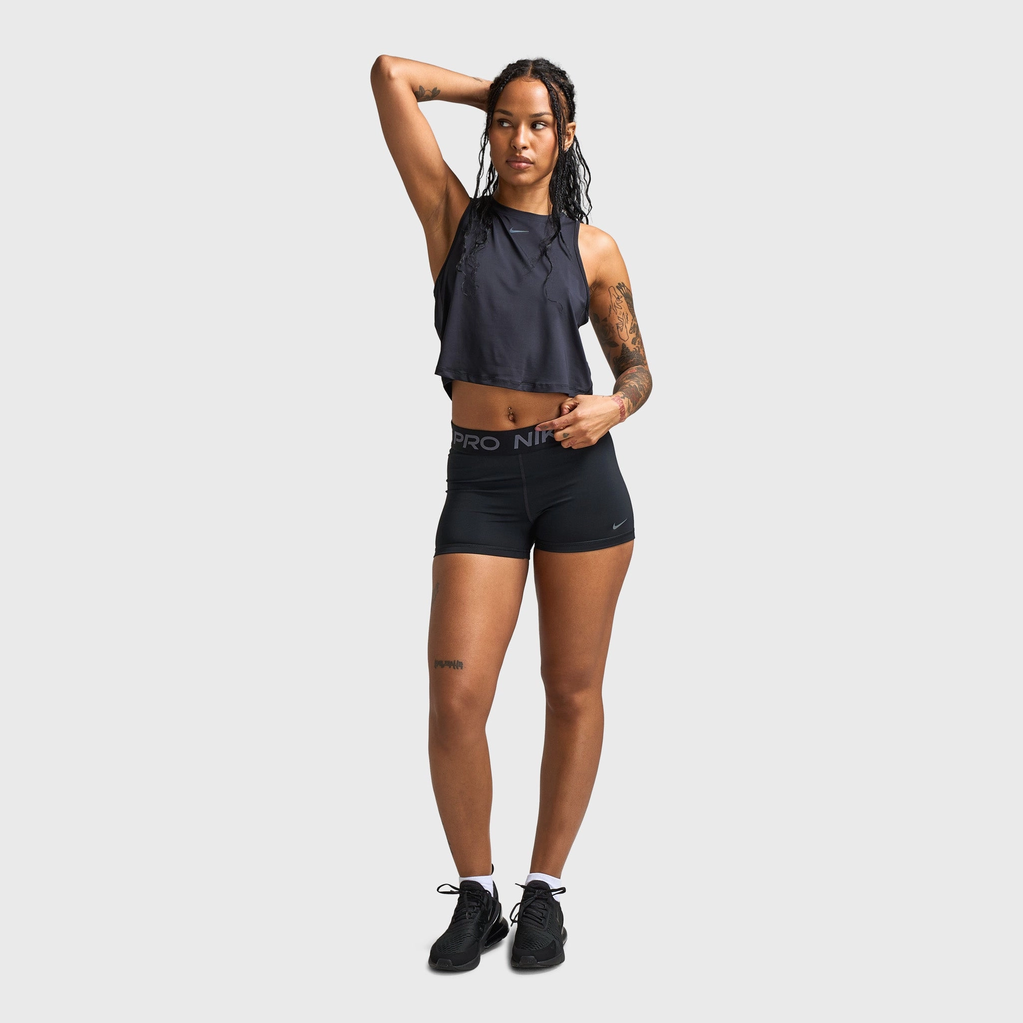Nike One Classic Women's Dri-FIT Cropped Tank Top Black / Black