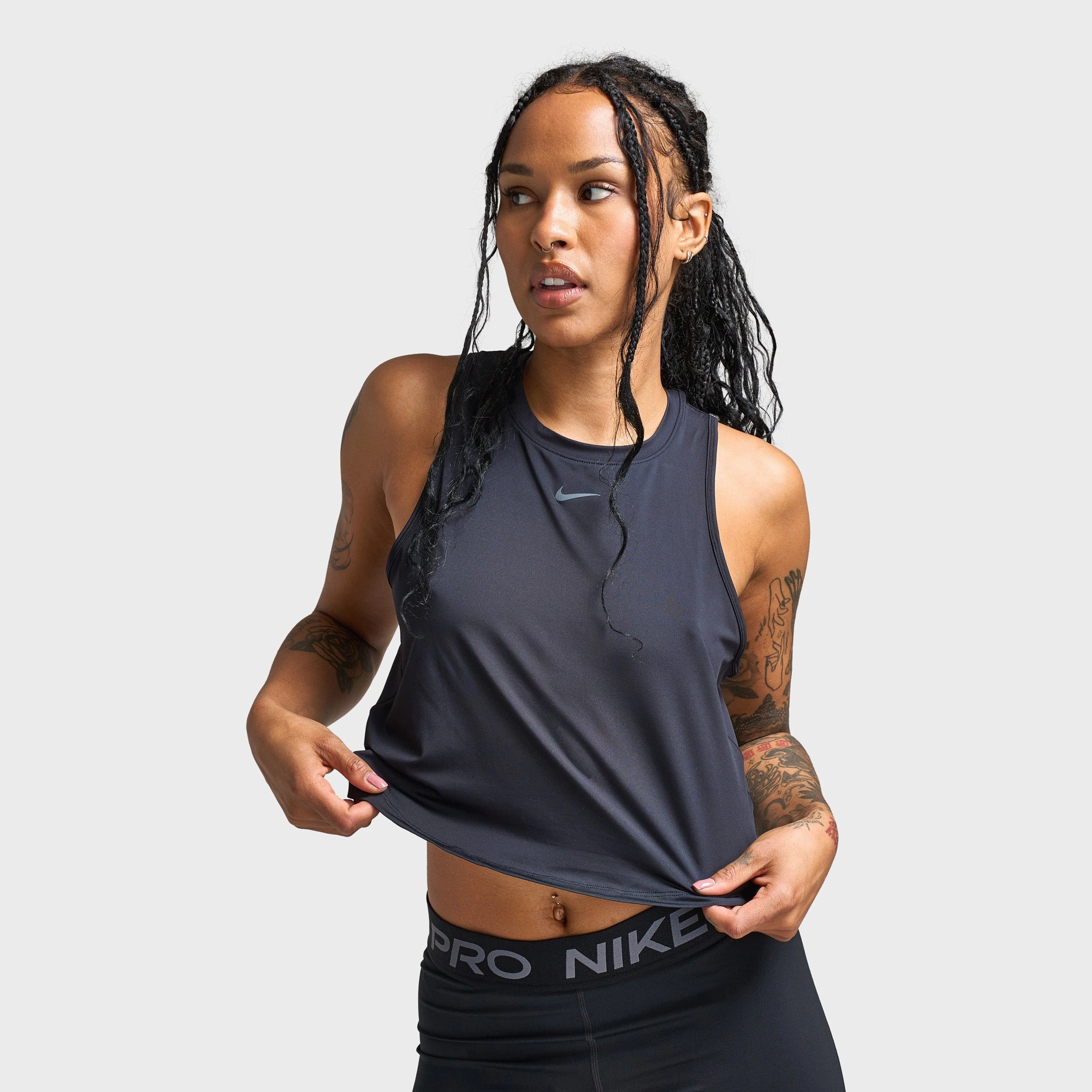 Nike One Classic Women's Dri-FIT Cropped Tank Top Black / Black