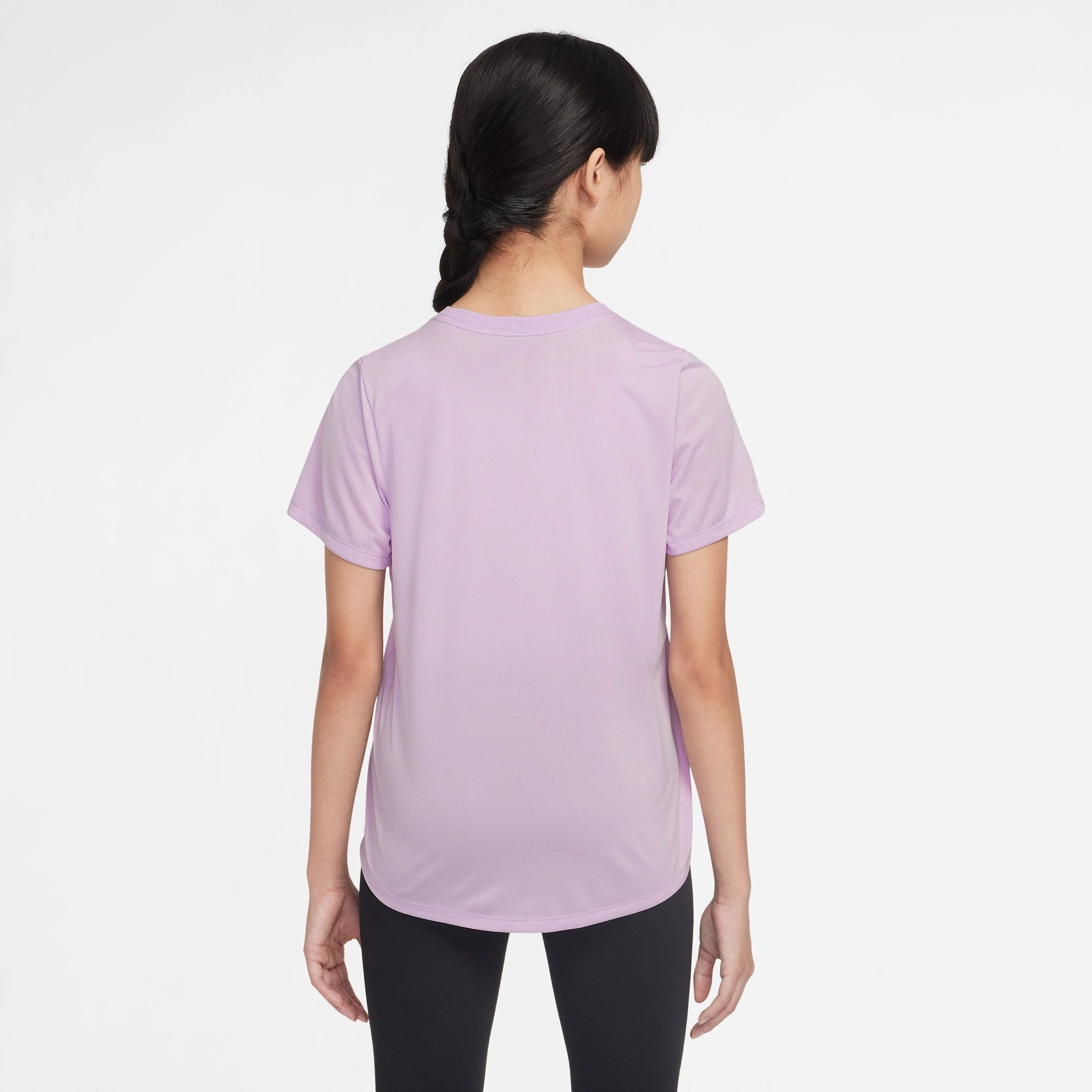 Nike One Fitted Big Kids Girls Dri-Fit Short Sleeve Top