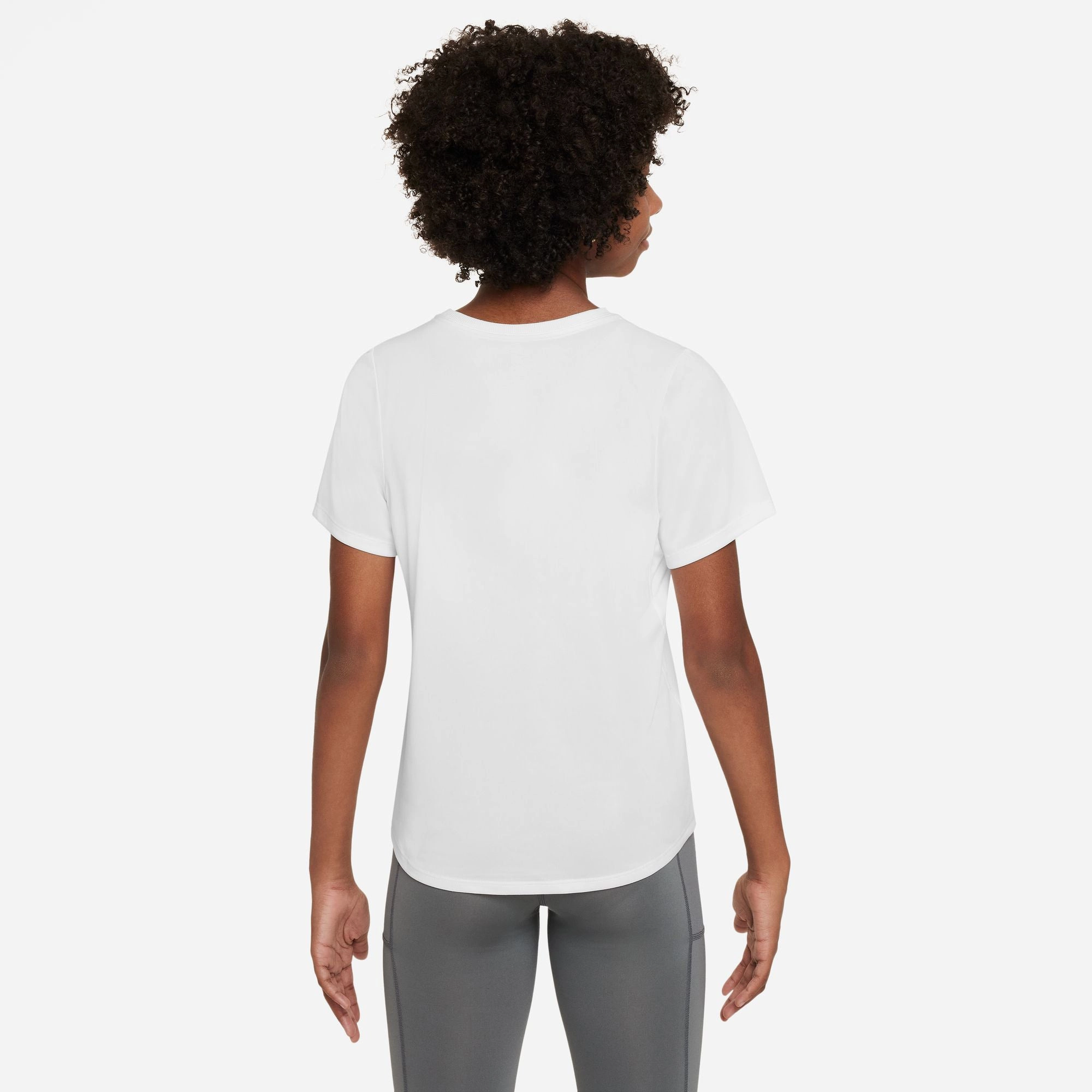 Nike One Fitted Big Kids Girls Dri-Fit Short Sleeve Top