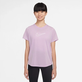 Nike One Fitted Big Kids Girls Dri-Fit Short Sleeve Top
