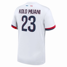 Nike Paris Saint-Germain Kolo Muani Away Jersey 24/25 (White/Midnight Navy)