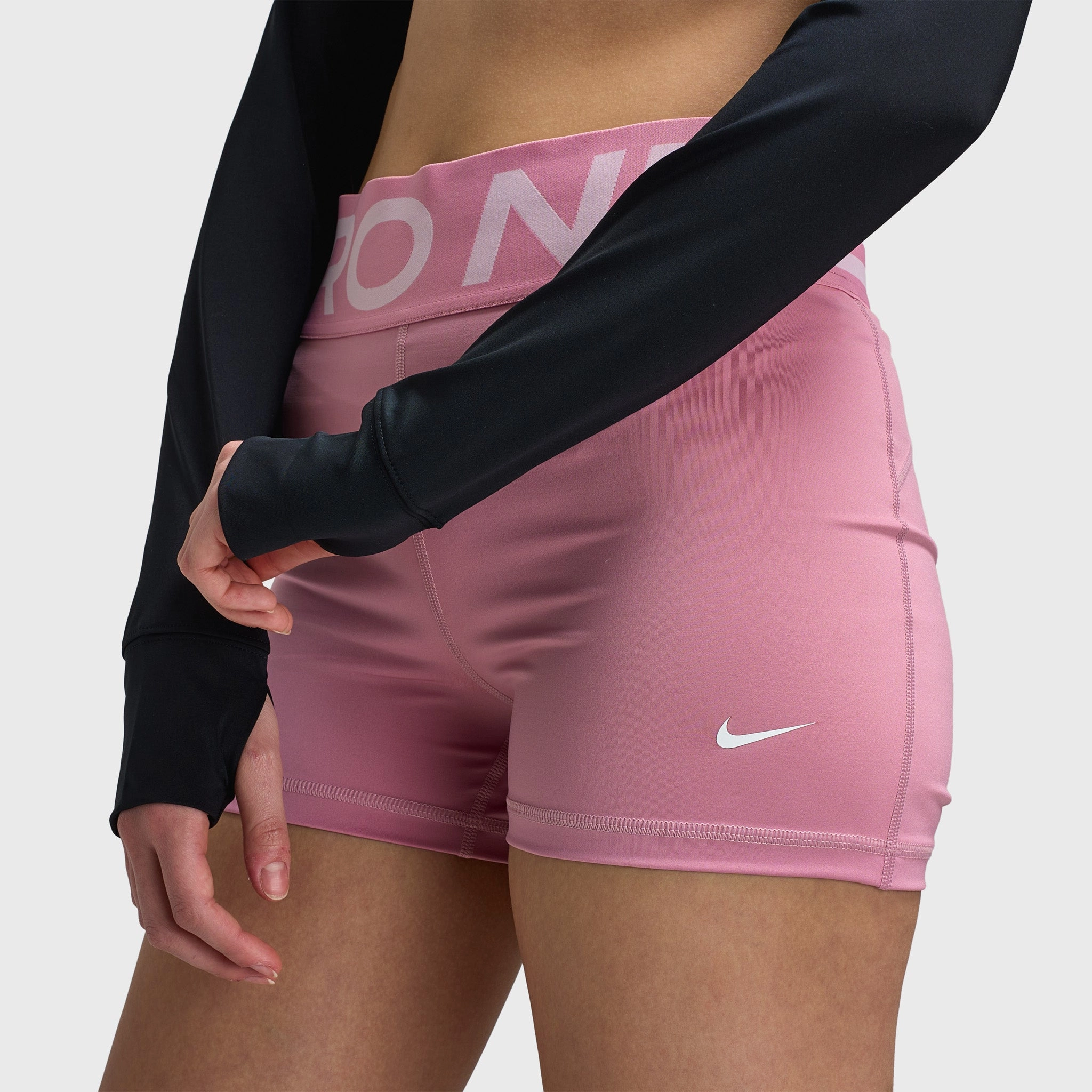 Nike Pro Sculpt Women's High-Waisted 3 Biker Shorts Pink / White