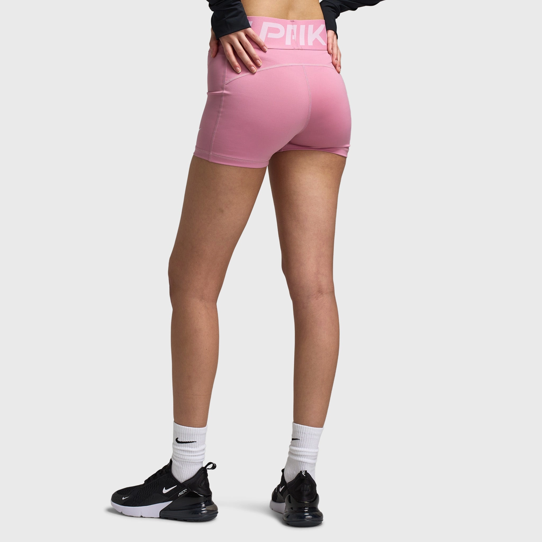 Nike Pro Sculpt Women's High-Waisted 3 Biker Shorts Pink / White