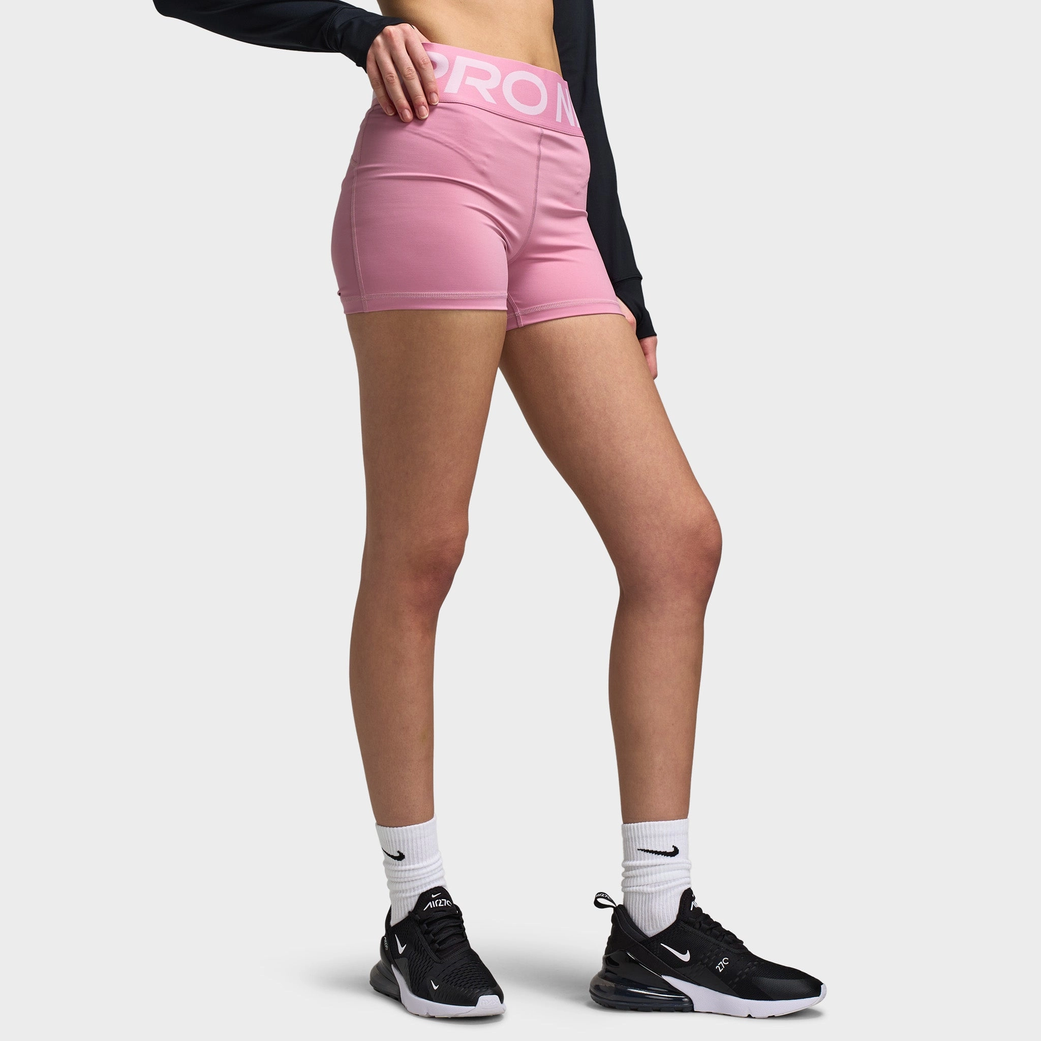 Nike Pro Sculpt Women's High-Waisted 3 Biker Shorts Pink / White