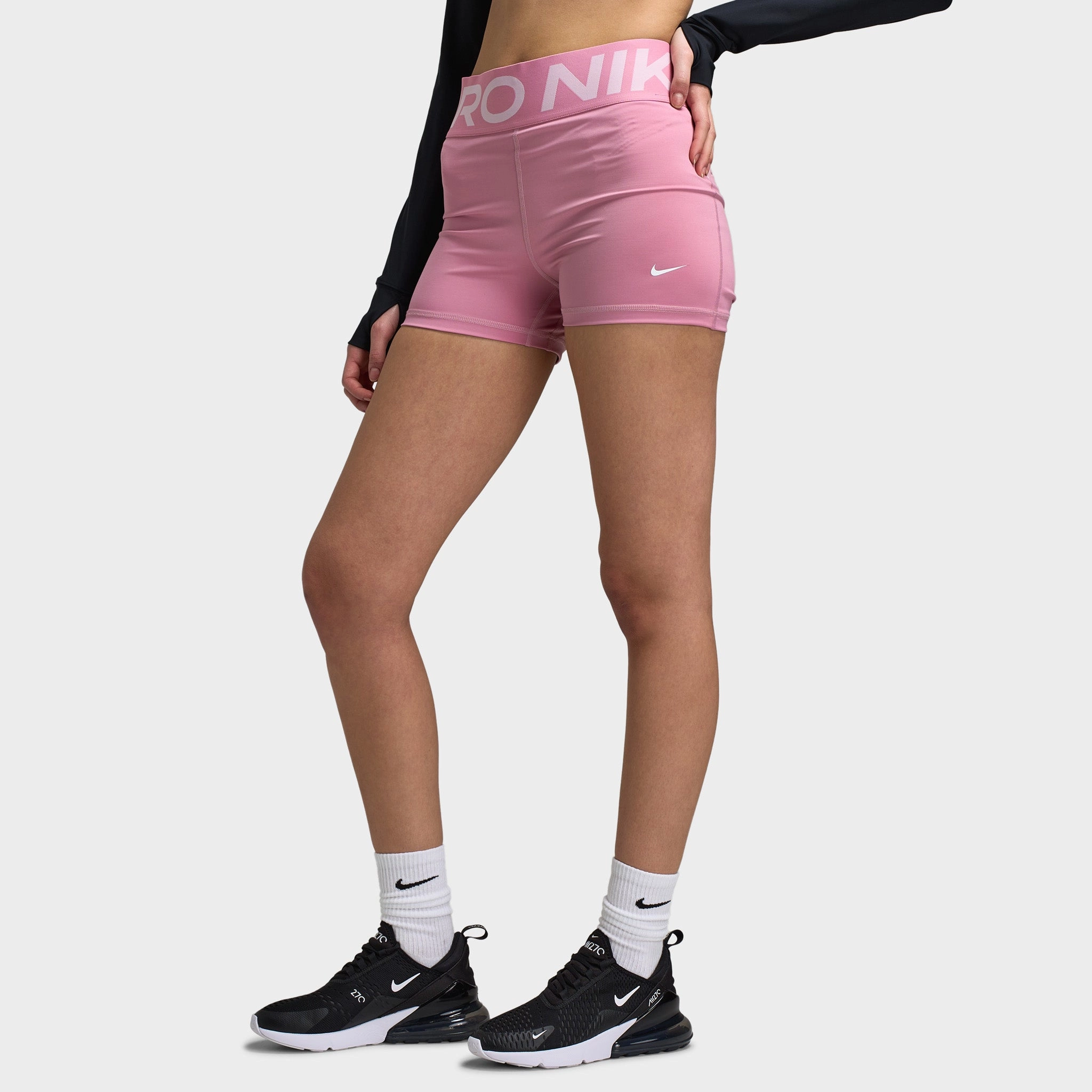 Nike Pro Sculpt Women's High-Waisted 3 Biker Shorts Pink / White