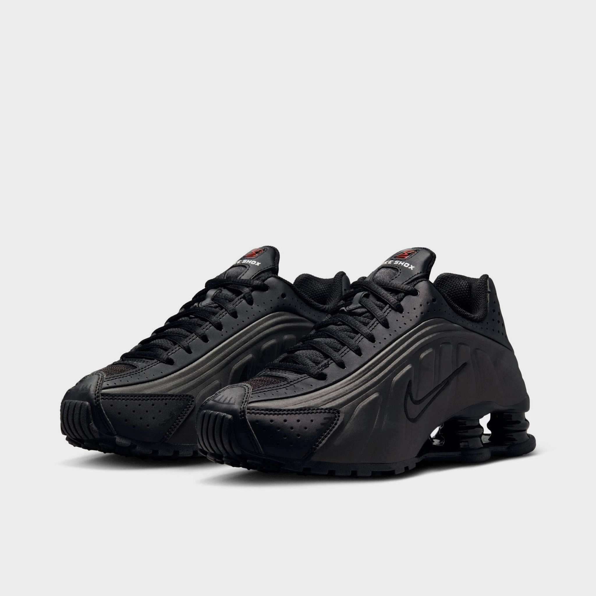 Nike Shox R4 GS Black / Black - Bright Crimson