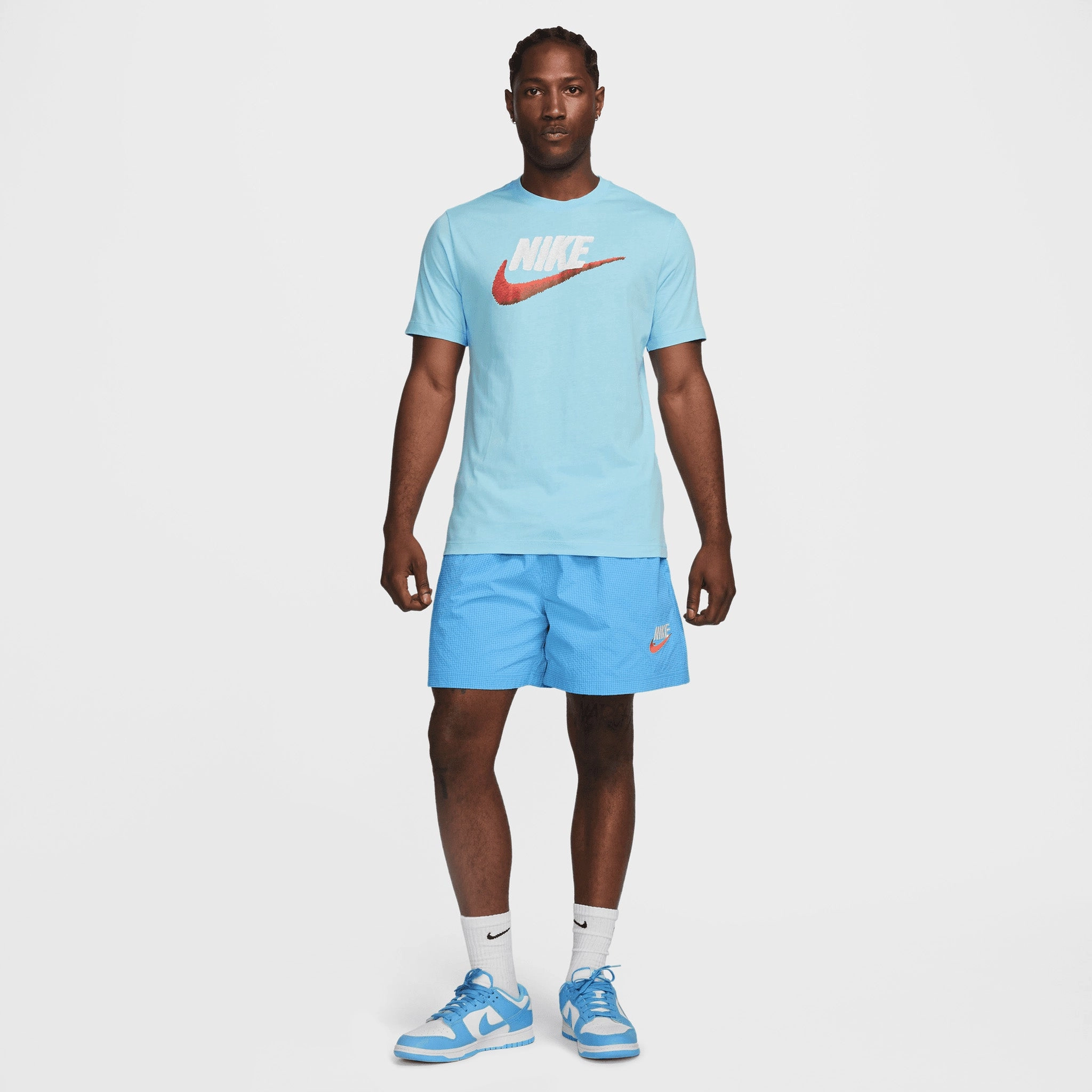 Nike Sportswear Brand Mark T-shirt Blue Chill / White - Light Crimson