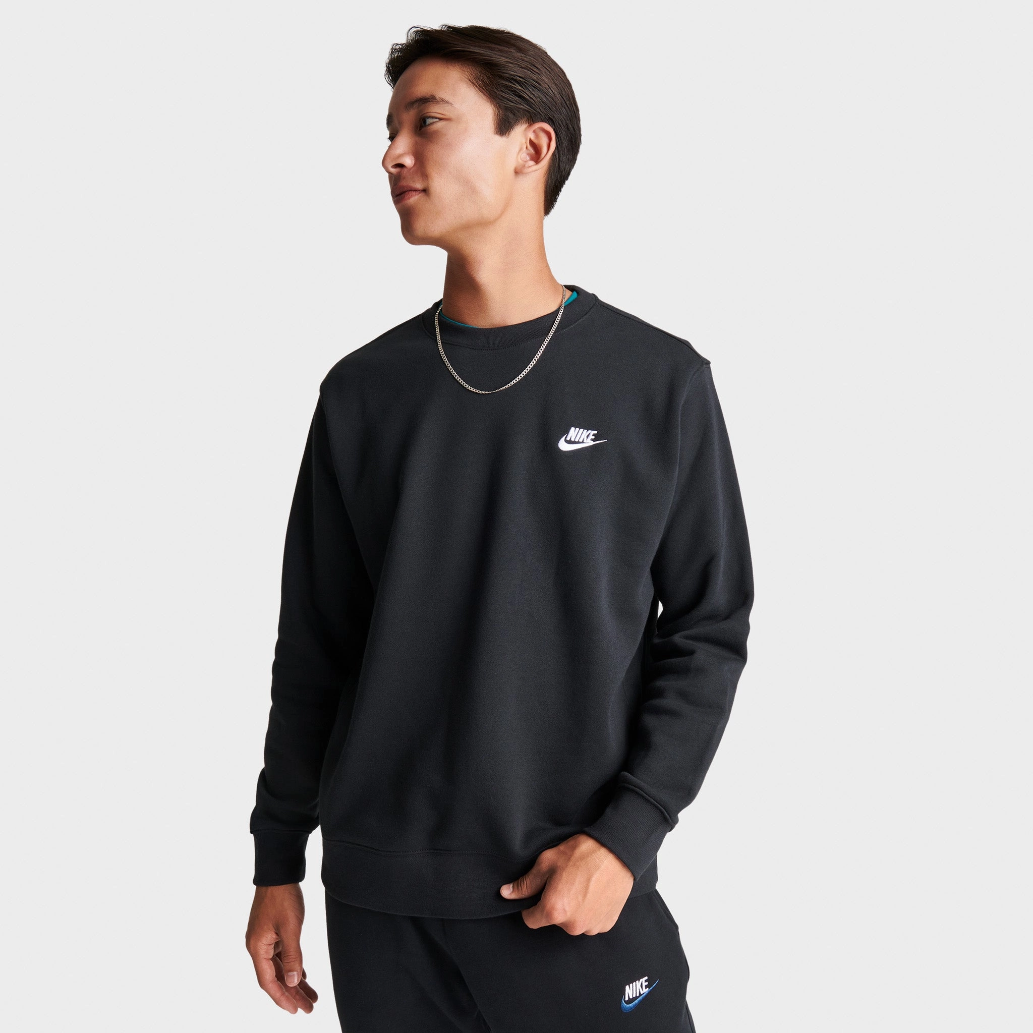Nike Sportswear Club Fleece Crewneck Black / White