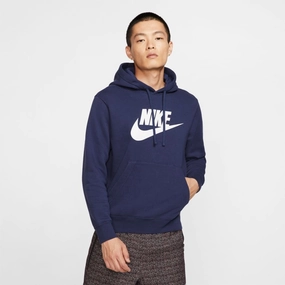 Nike Sportswear Club Fleece Hoodie - MIDNIGHT NAVY/MIDNIGHT NAVY/WHITE