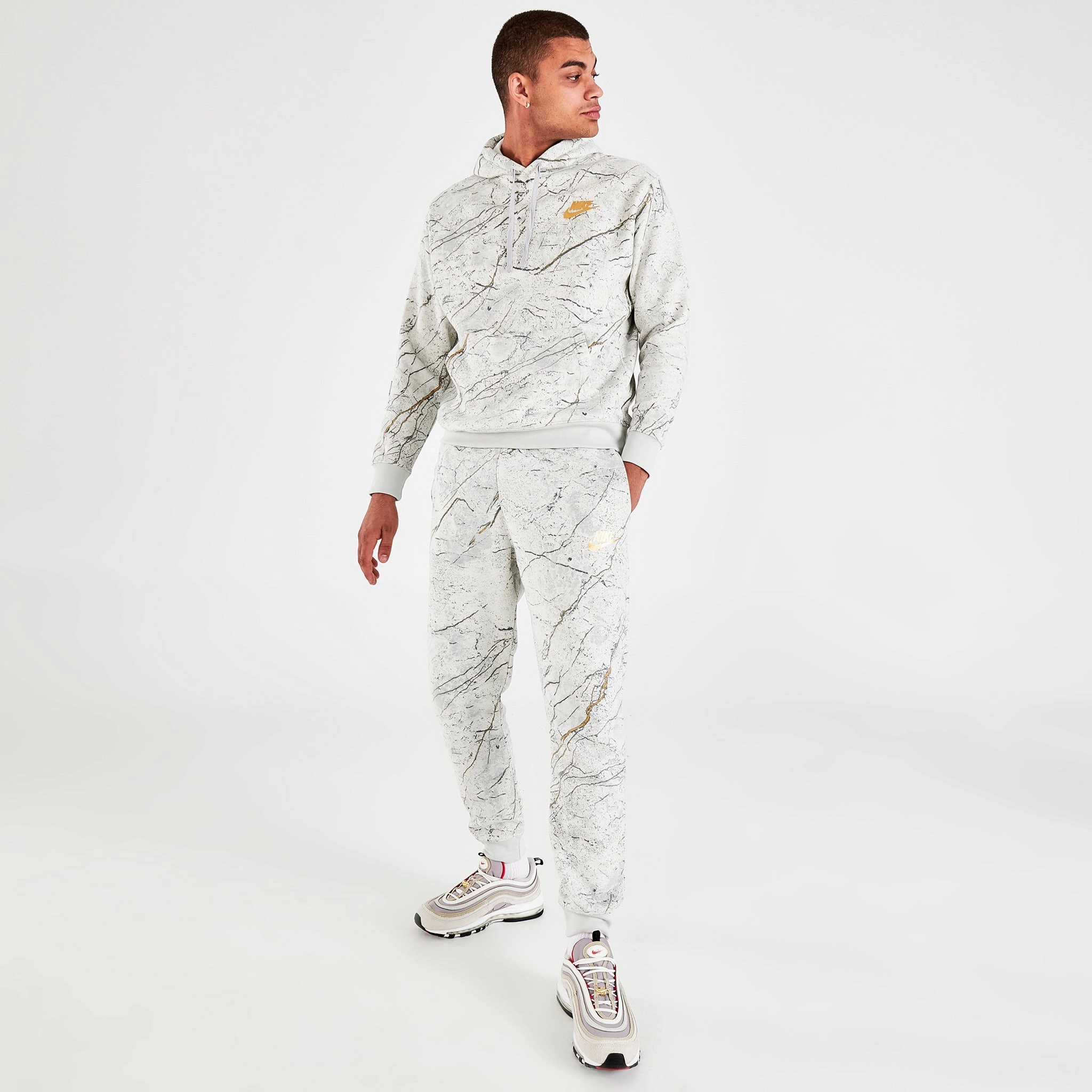 Nike Sportswear Club Fleece Pullover Hoodie Woodland Camo / Photon Dust