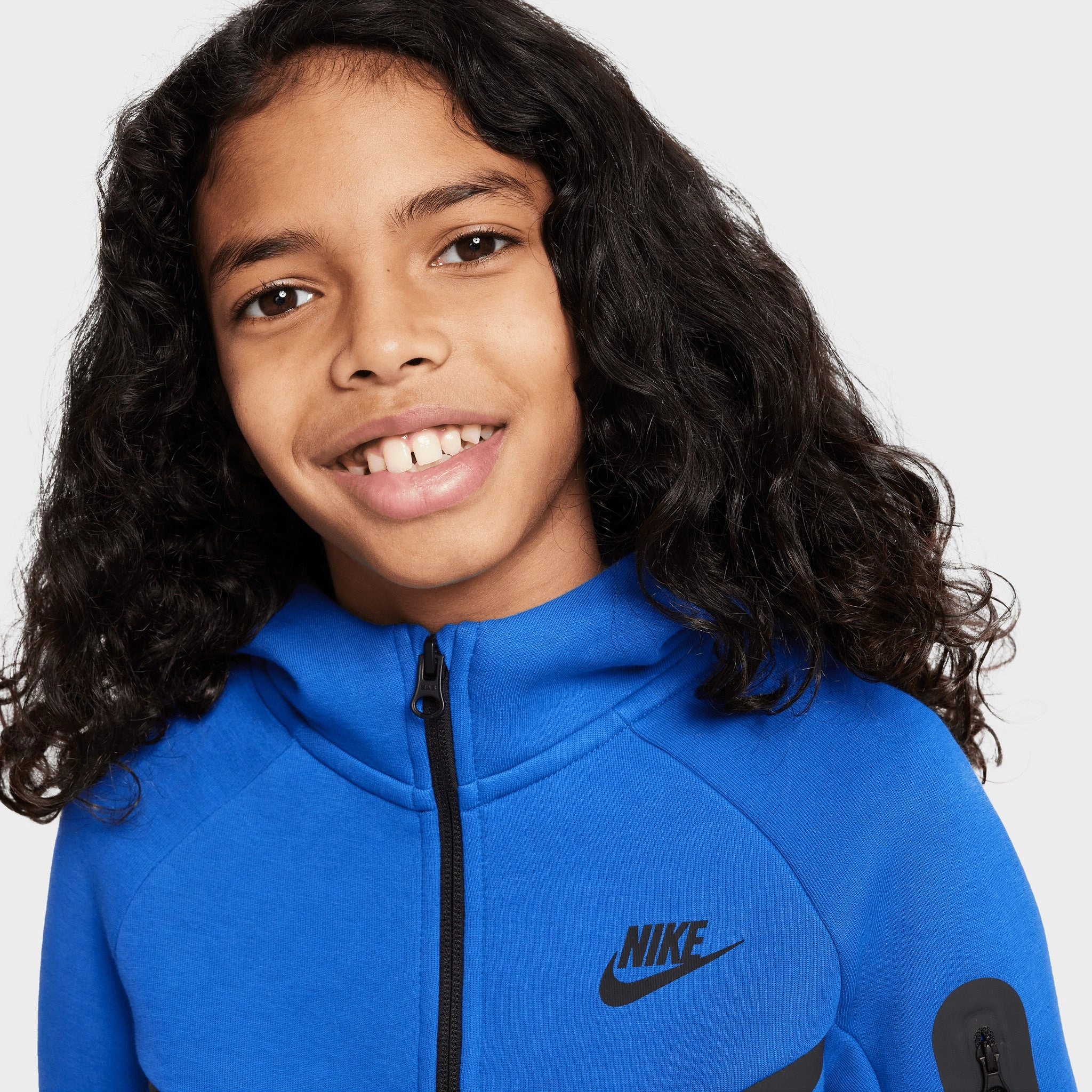 Nike Sportswear Junior Boys' Tech Fleece Hoodie Game Royal / Black - Black