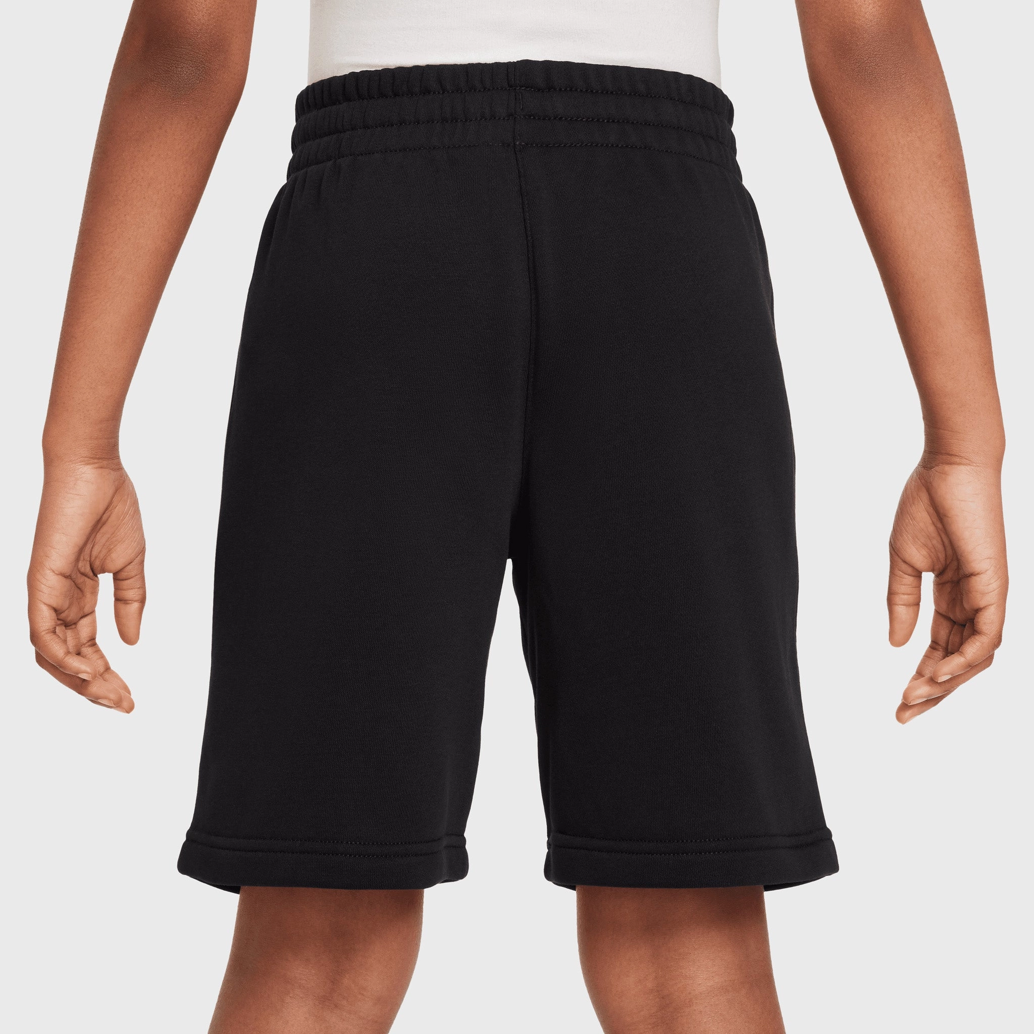 Nike Sportswear Juniors' Club Fleece French Terry Shorts Black / White