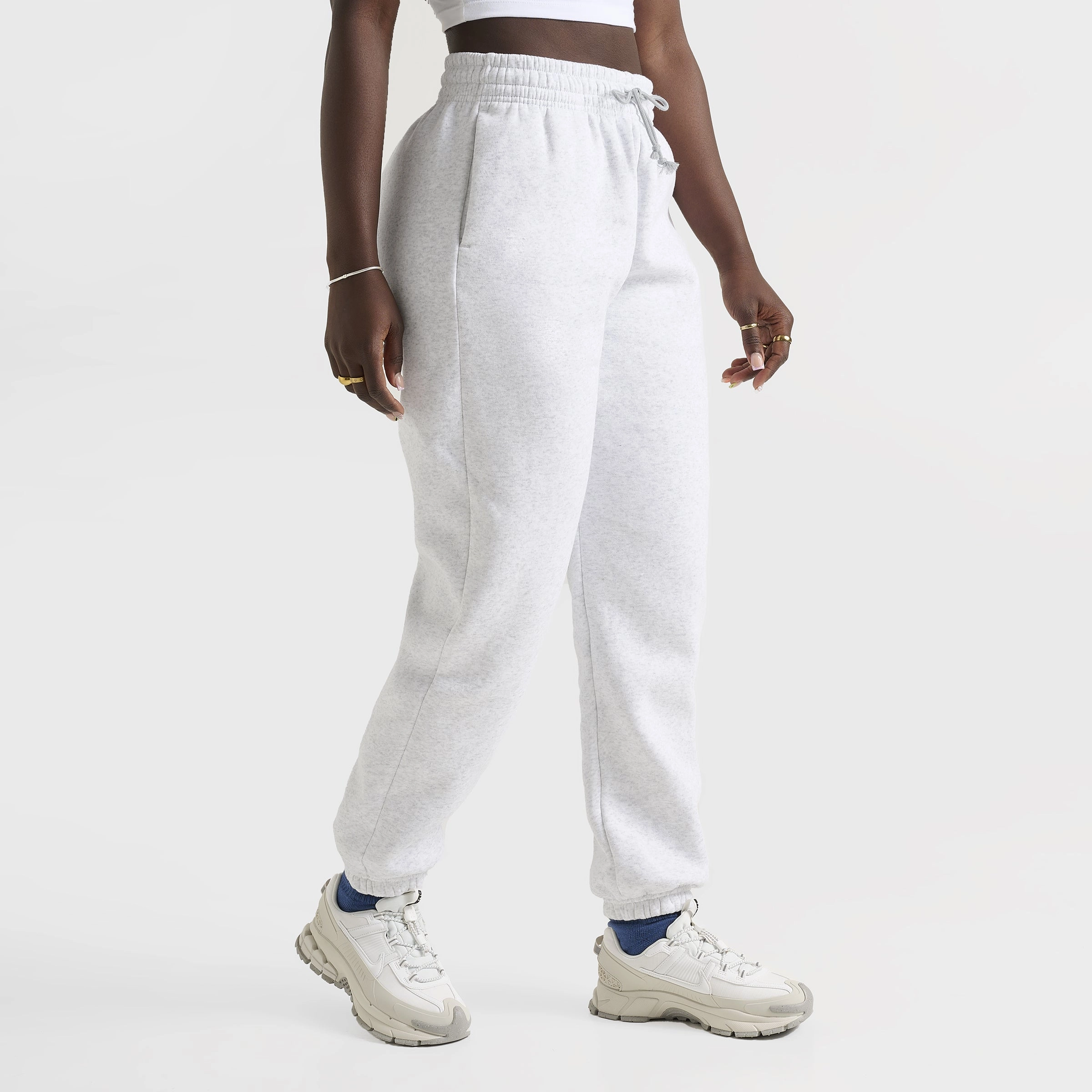 Nike Sportswear Women's Phoenix Fleece High-Rise Oversized Pants Birch Heather / Deep Royal Blue