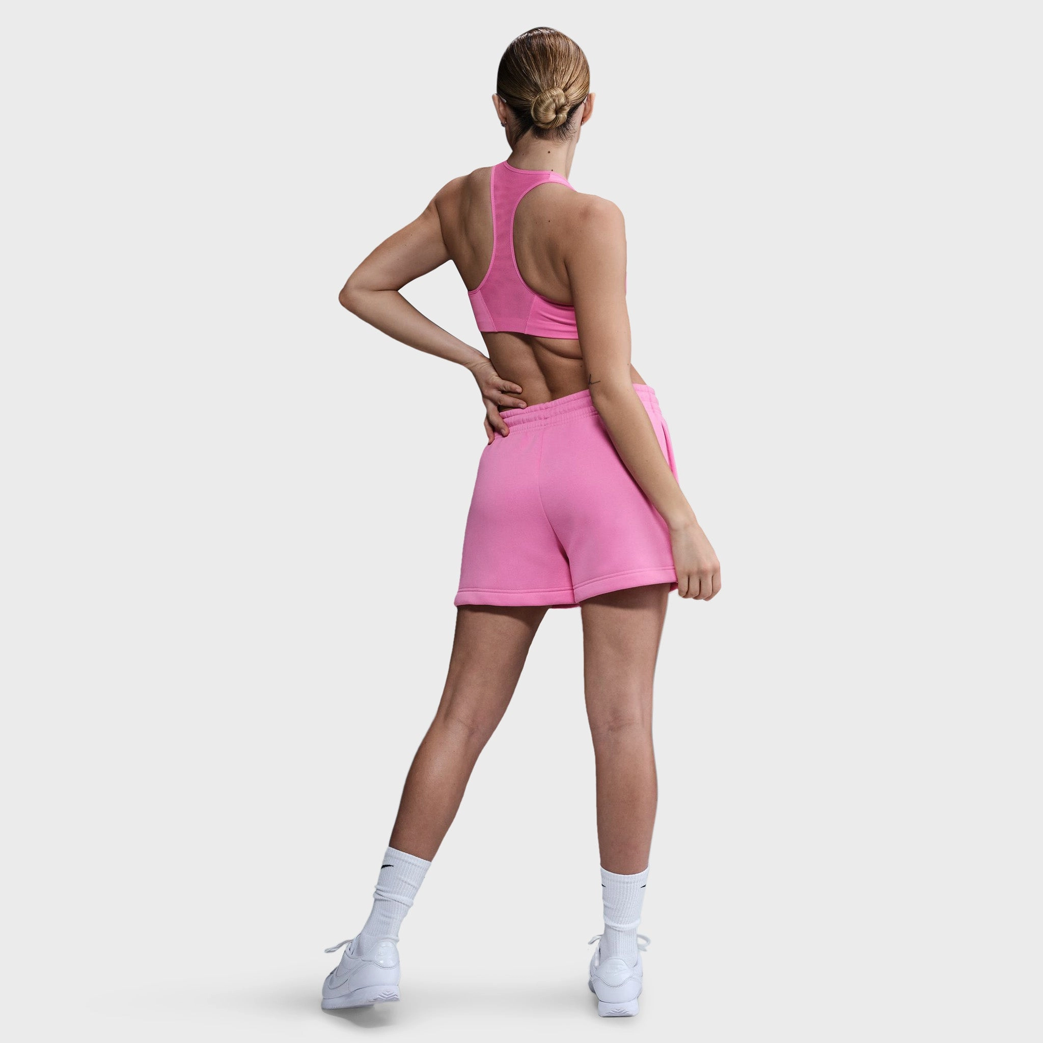 Nike Sportswear Women's Phoenix Fleece Mid Rise 4 Shorts Playful Pink / Sail