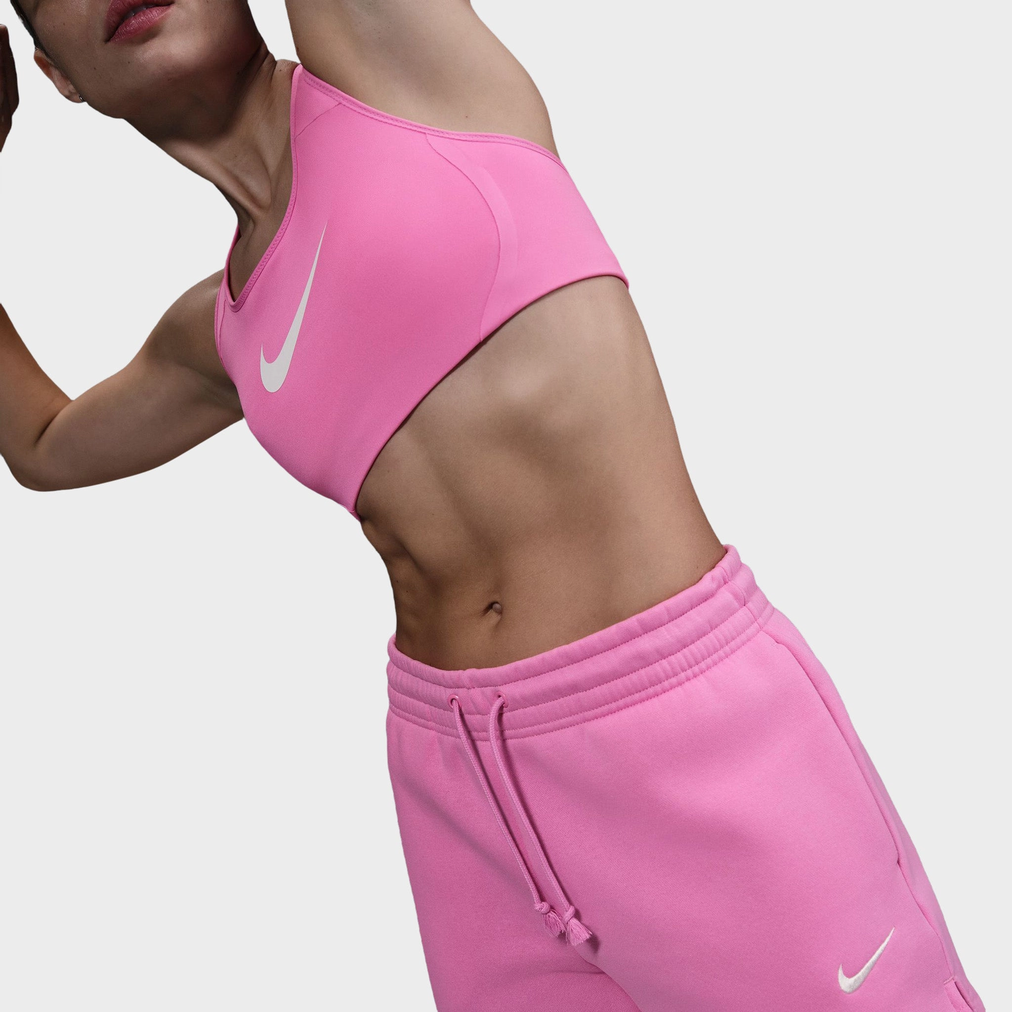 Nike Sportswear Women's Phoenix Fleece Mid Rise 4 Shorts Playful Pink / Sail