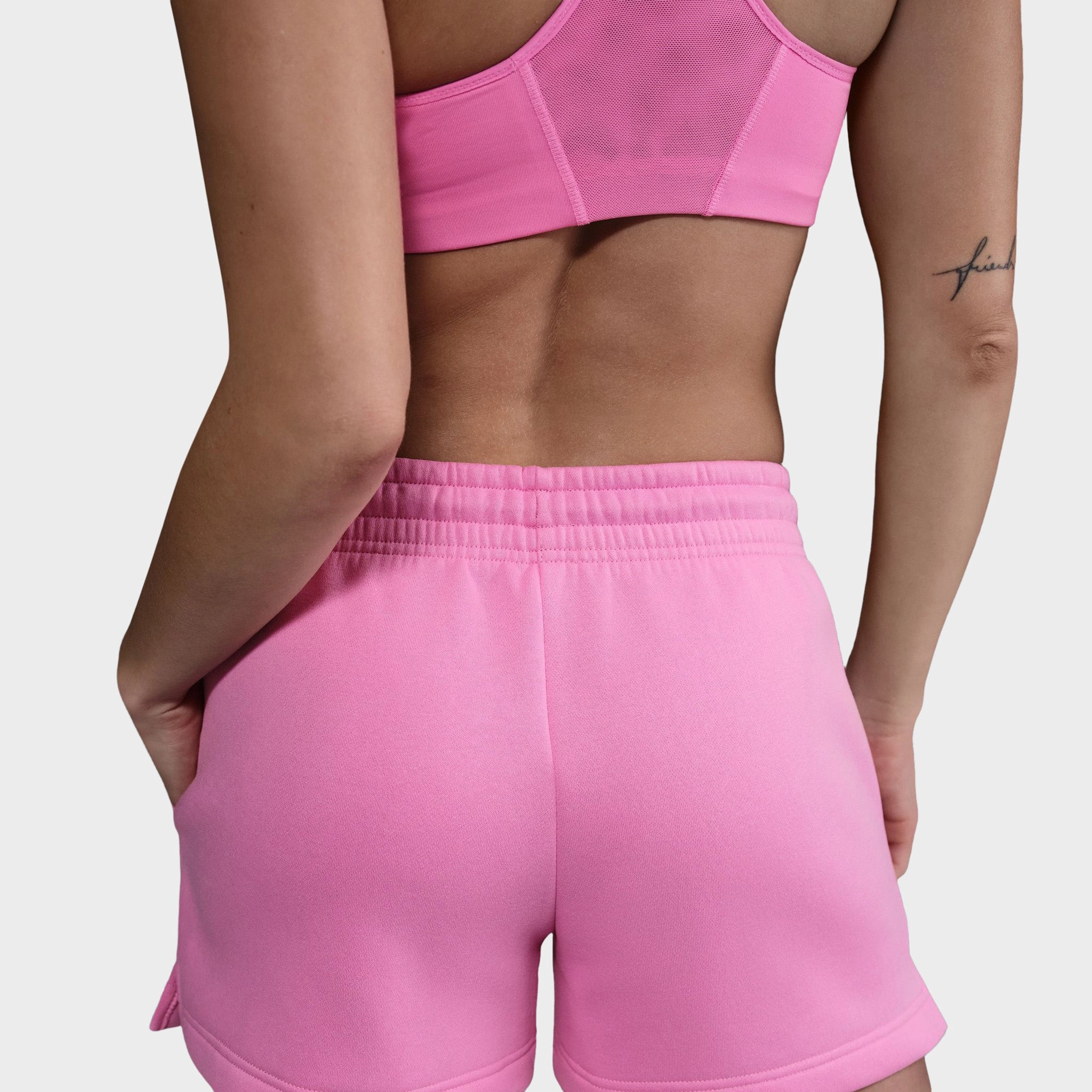 Nike Sportswear Women's Phoenix Fleece Mid Rise 4 Shorts Playful Pink / Sail