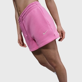 Nike Sportswear Women's Phoenix Fleece Mid Rise 4 Shorts Playful Pink / Sail
