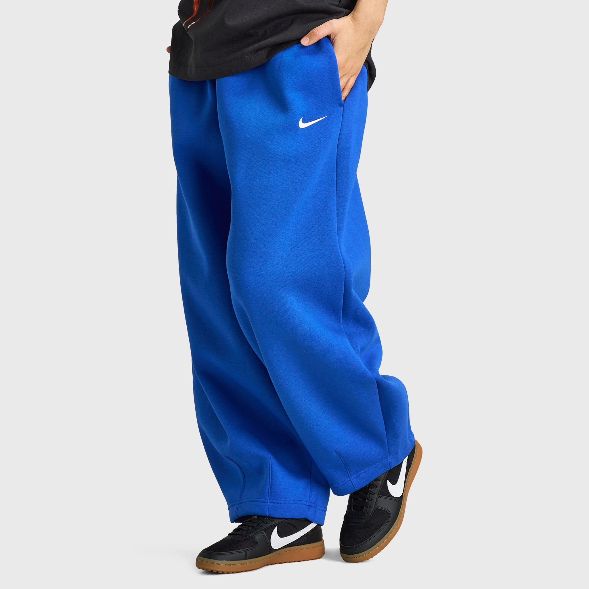 Nike Sportswear Women's Phoenix Fleece Mid-Rise Oversized Tapered Pants Game Royal / Sail