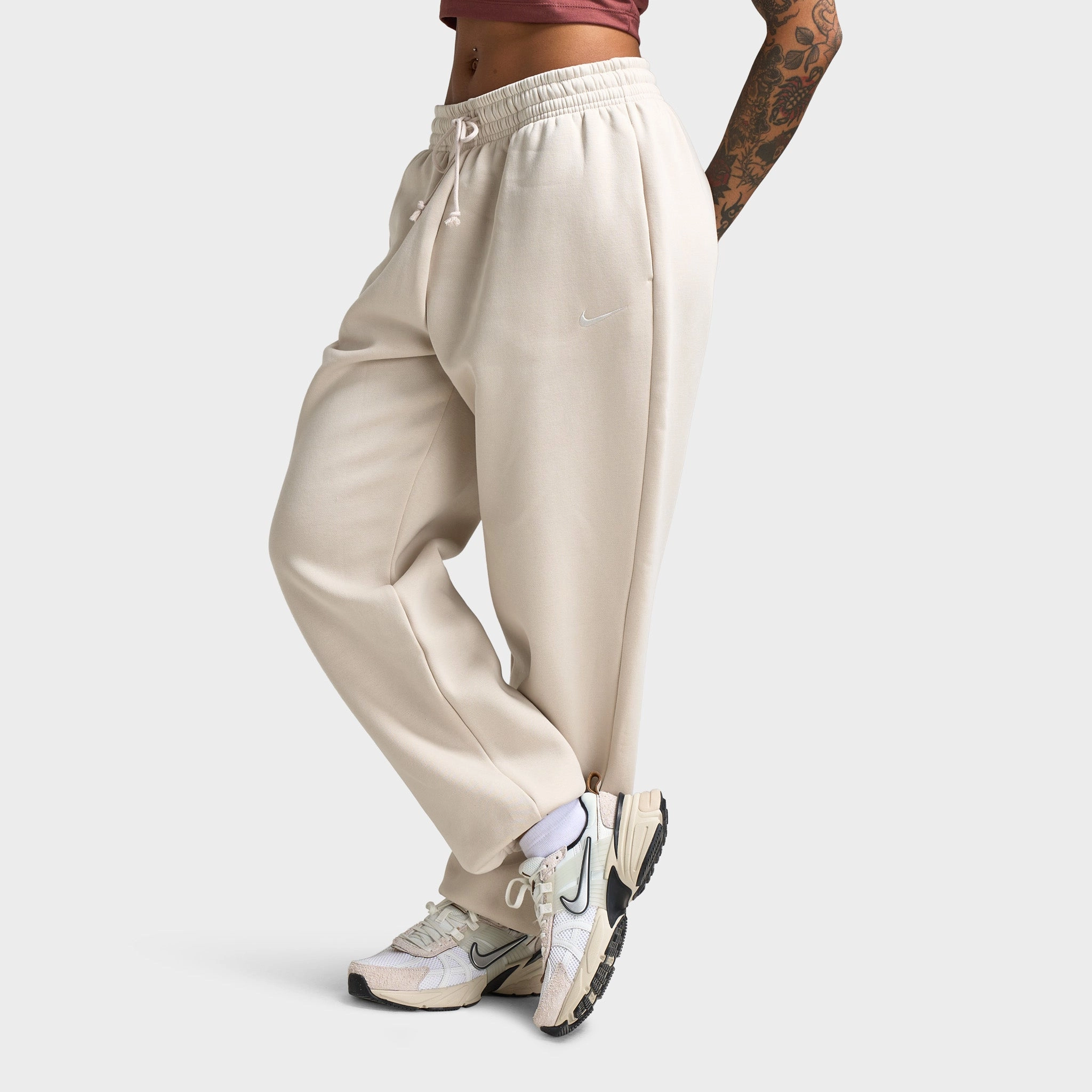 Nike Sportswear Women's Phoenix Fleece Oversized Sweatpants Light Orewood Brown / Sail