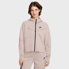 Nike Sportswear Women's Tech Fleece Windrunner Full Zip Hoodie Diffused Taupe / Black