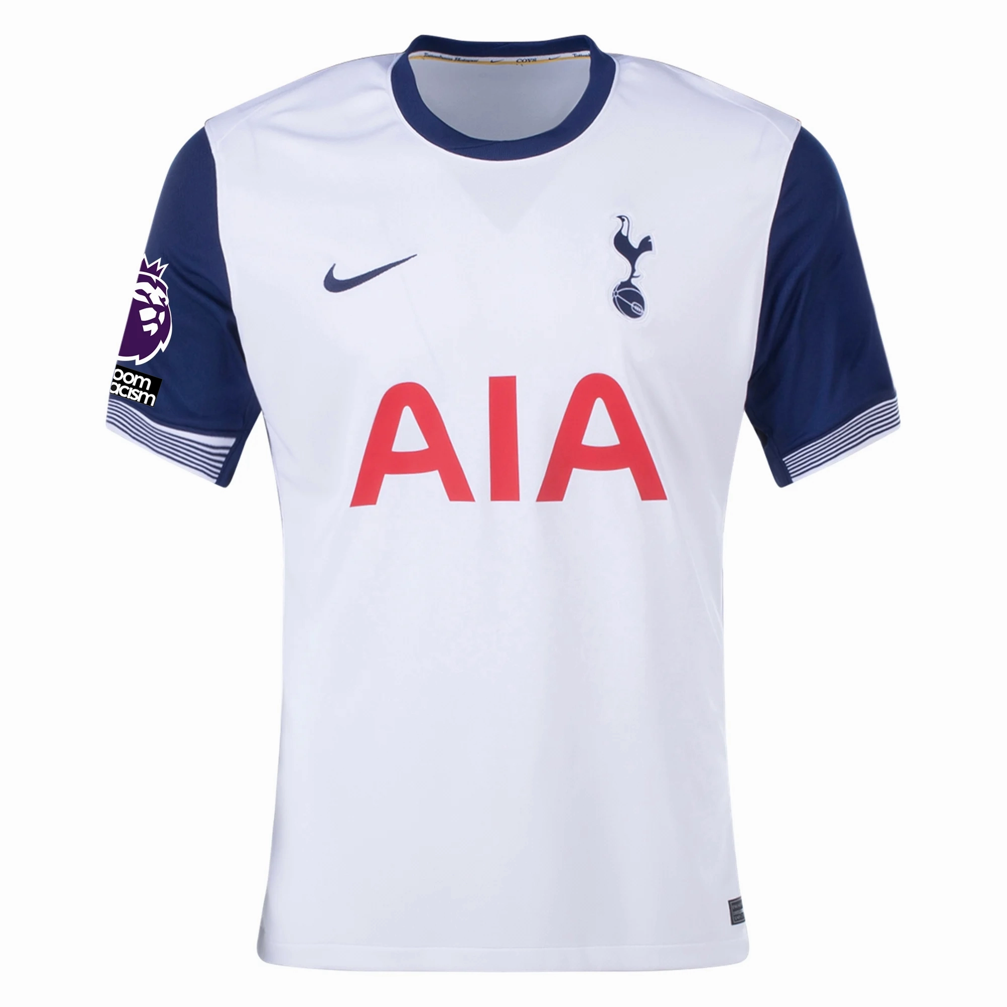 Nike Tottenham Dejan Kulusevski Home Jersey w/ EPL   No Room For Racism Patches 24/25 (White/Binary Blue)