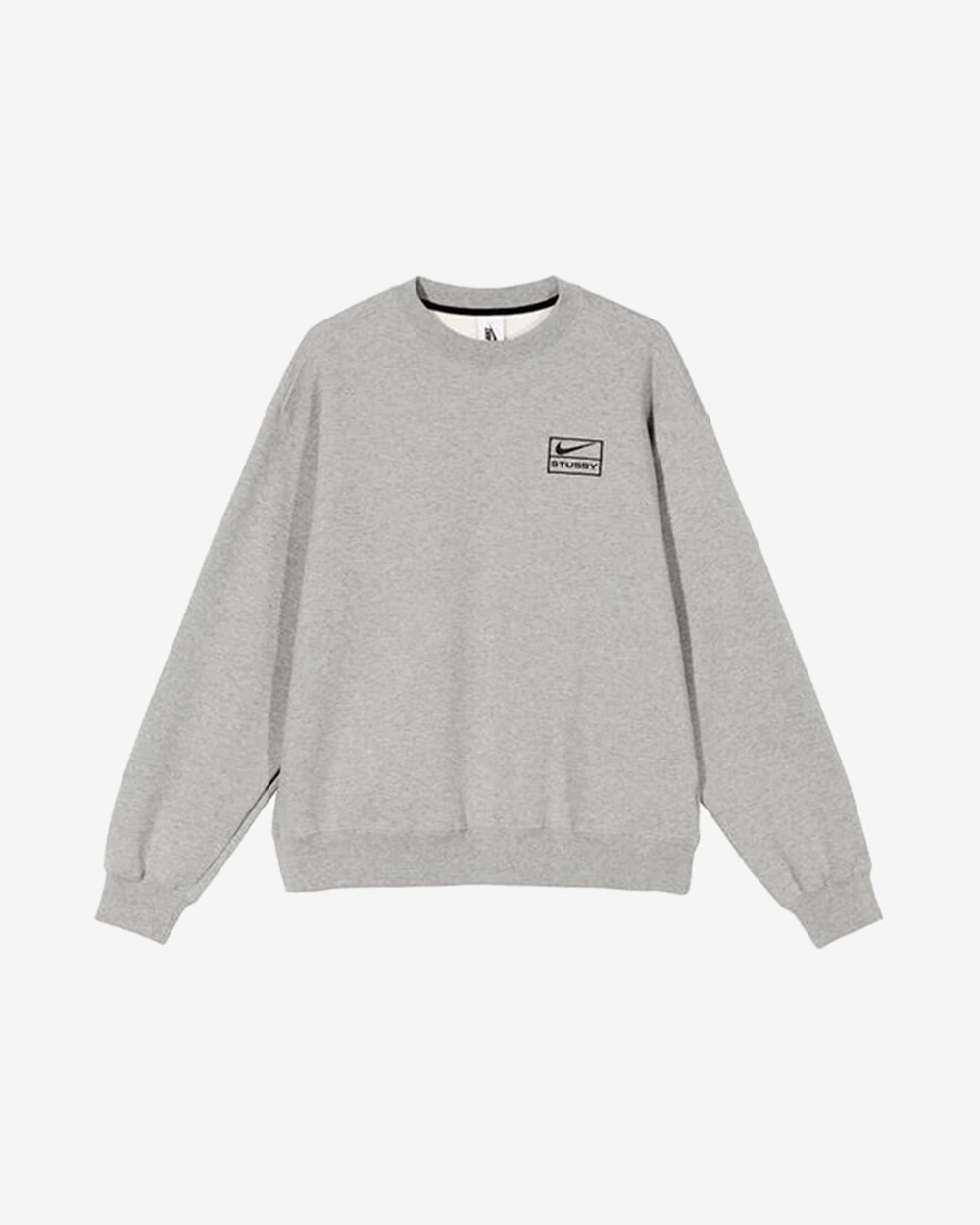 NIKE X STUSSY SS23 FLEECE GREY CREWNECK
