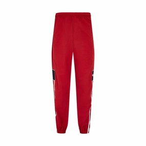 Panelled Trackpants 'Burgundy Black'