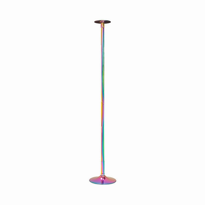 Portable Rainbow Chrome Dance Pole