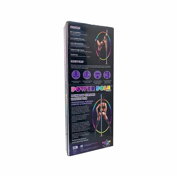 Portable Rainbow Chrome Dance Pole