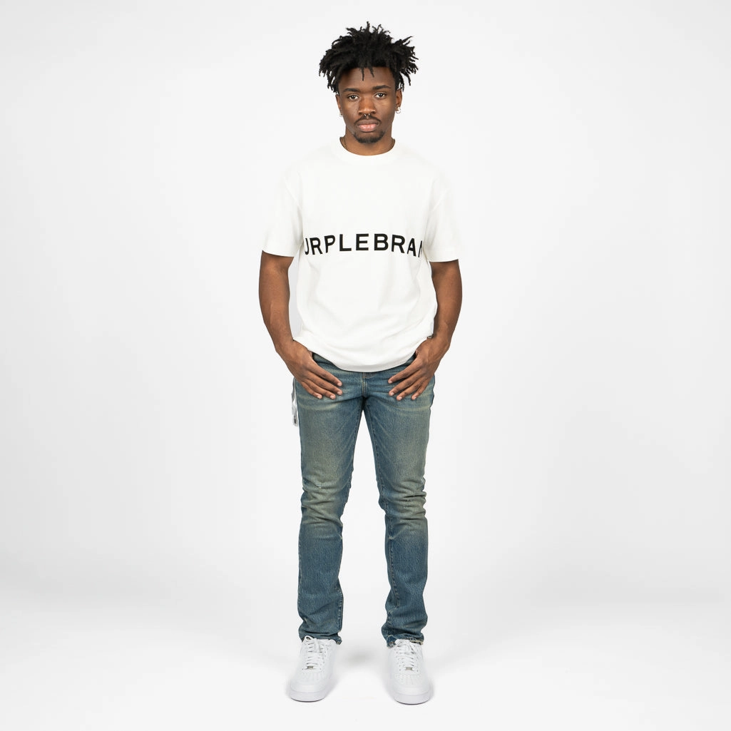 Purple Brand 2 Year Dirty Fade Mid Rise Slim Straight Leg Jean - Mid Indigo