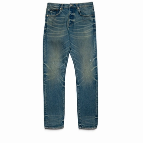 Purple Brand 2 Year Dirty Fade Mid Rise Slim Straight Leg Jean - Mid Indigo