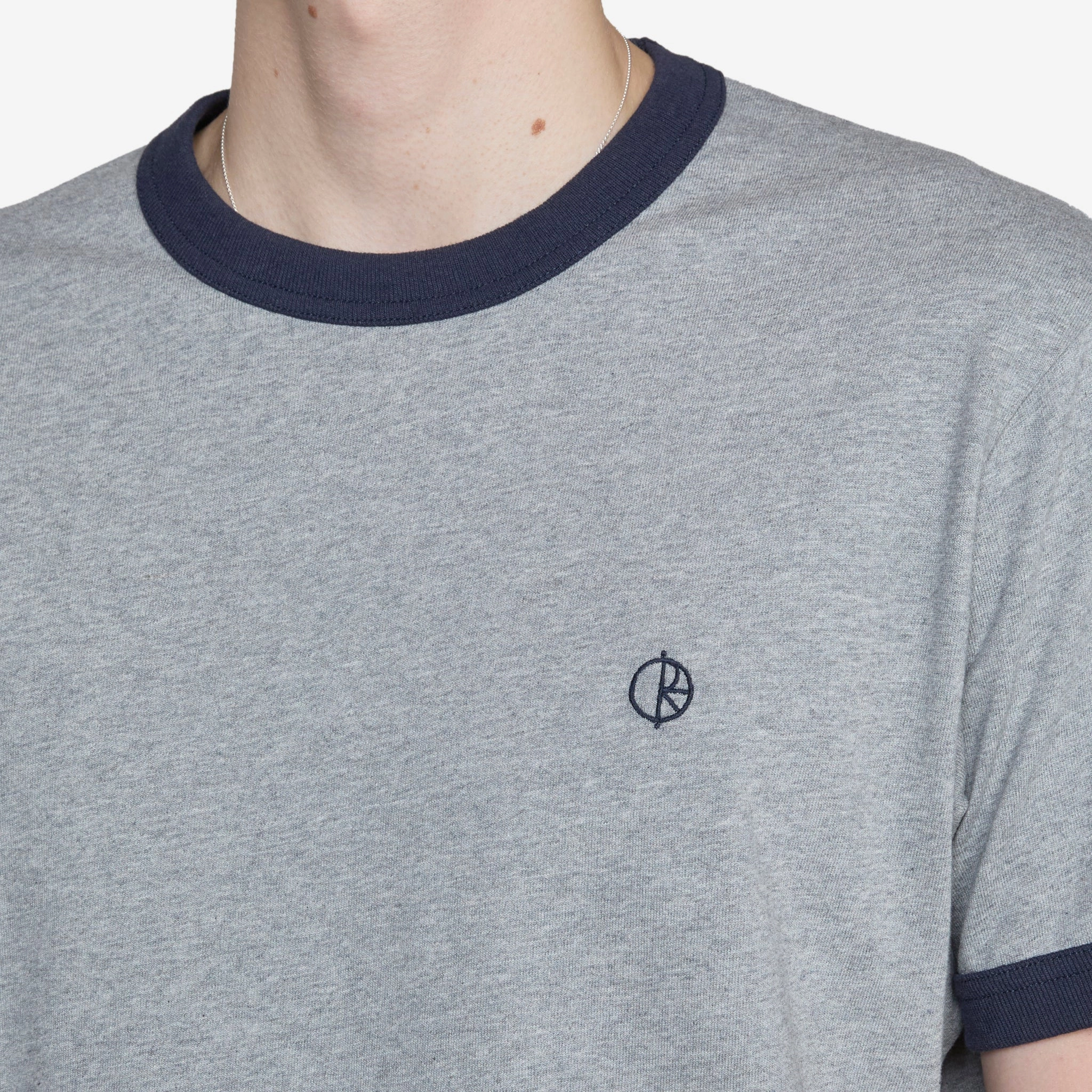 Ringer T-Shirt Heather Grey | Navy