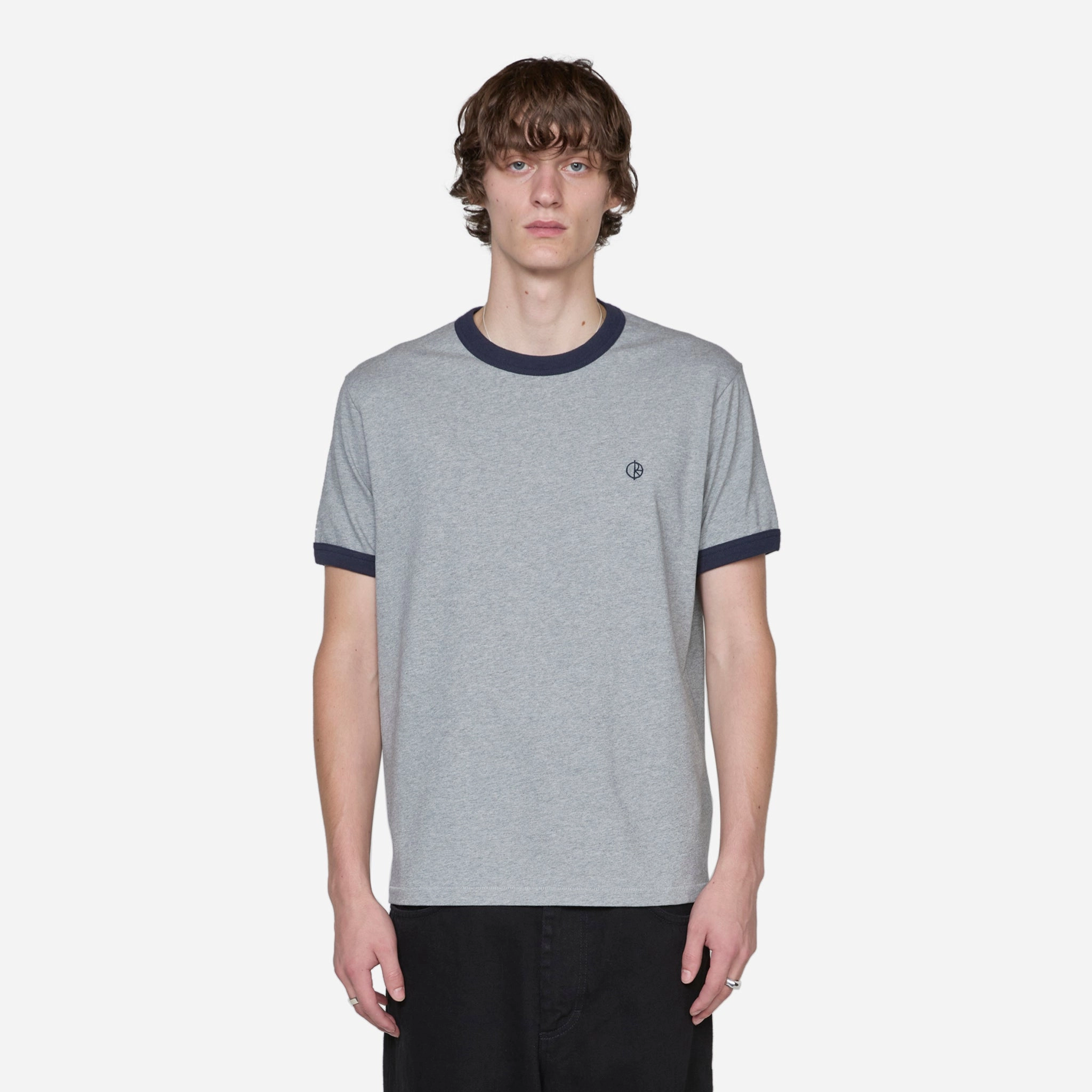 Ringer T-Shirt Heather Grey | Navy