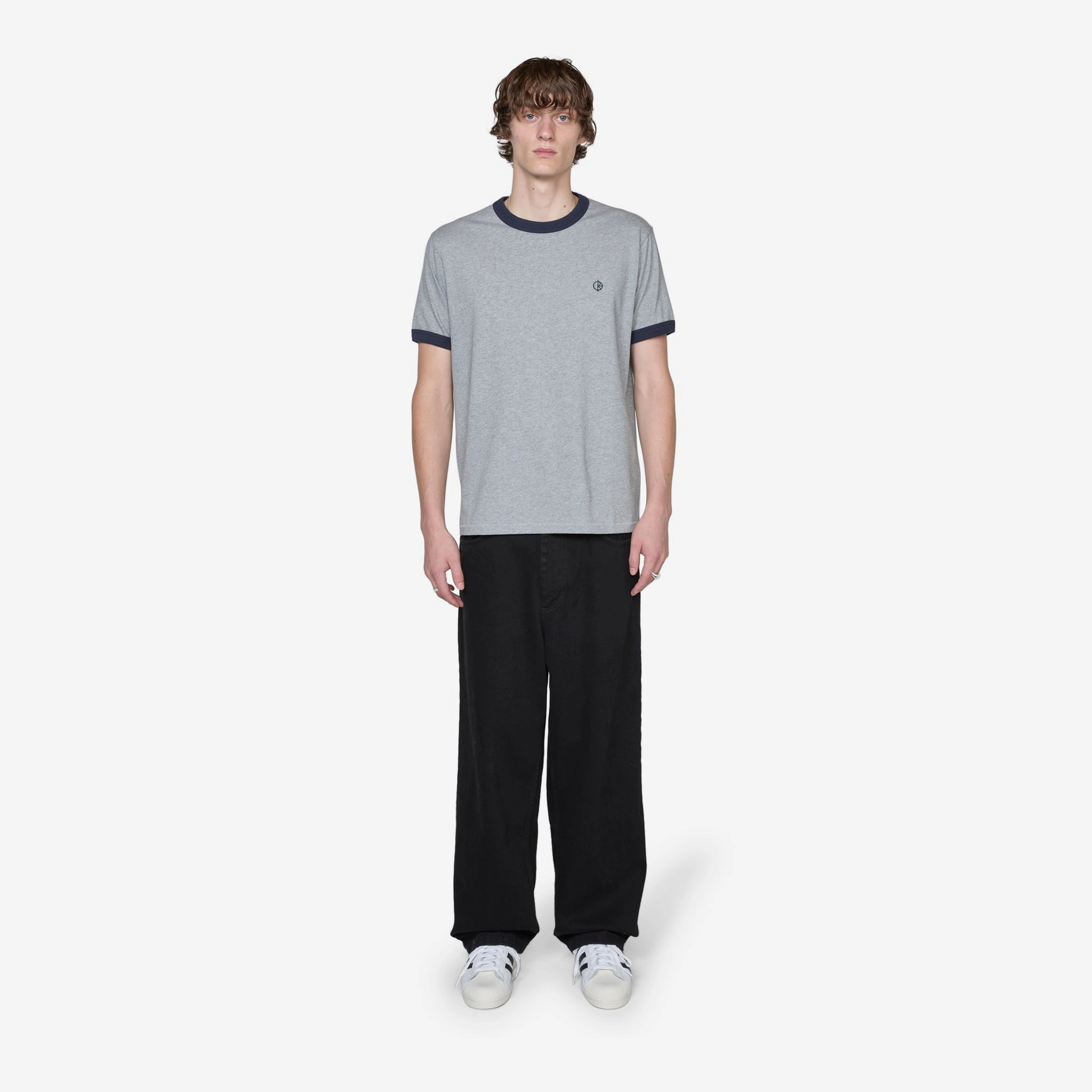 Ringer T-Shirt Heather Grey | Navy