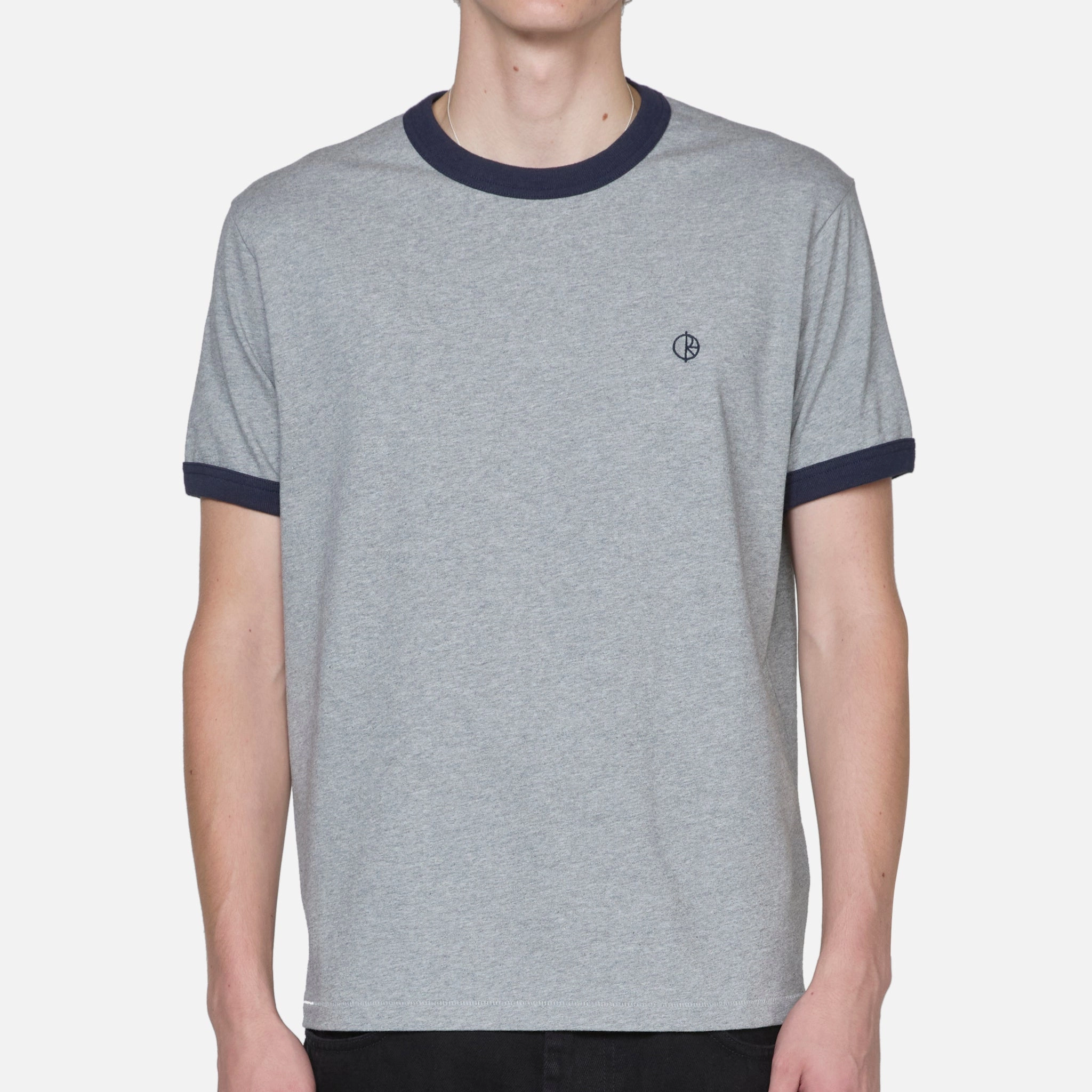 Ringer T-Shirt Heather Grey | Navy