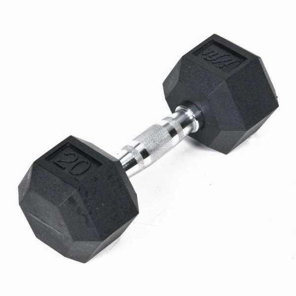 Rubber Hex Dumbbell - 20 lb