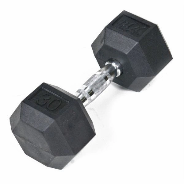 Rubber Hex Dumbbell - 30 lb