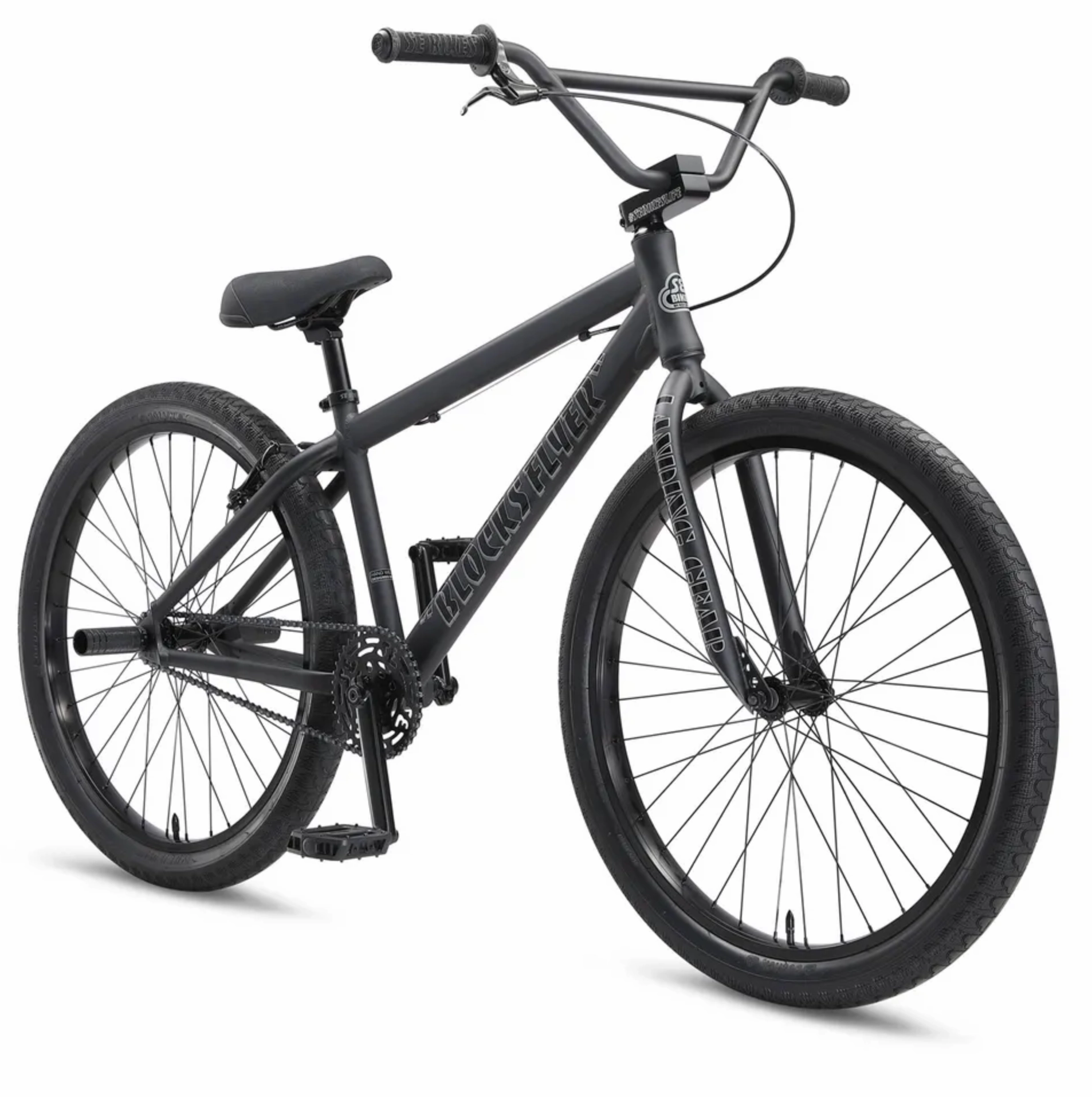 SE Bikes Blocks Flyer 26 BMX Bike Matte Black 2024