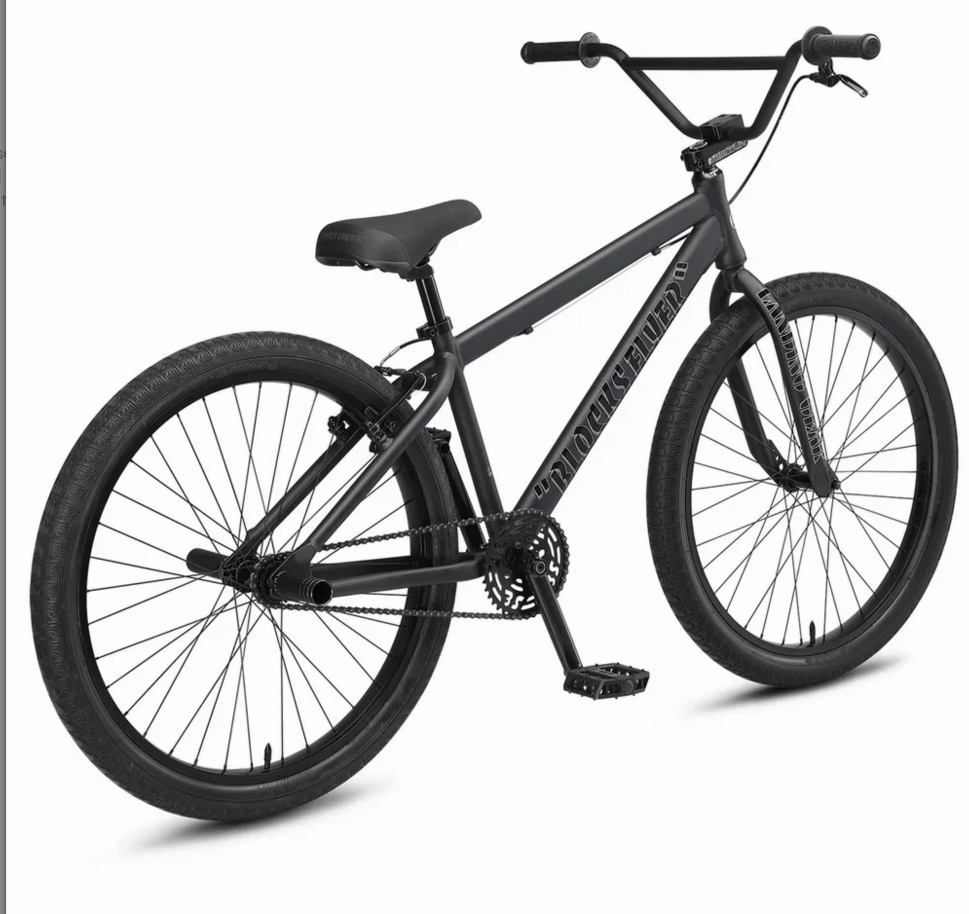 SE Bikes Blocks Flyer 26 BMX Bike Matte Black 2024