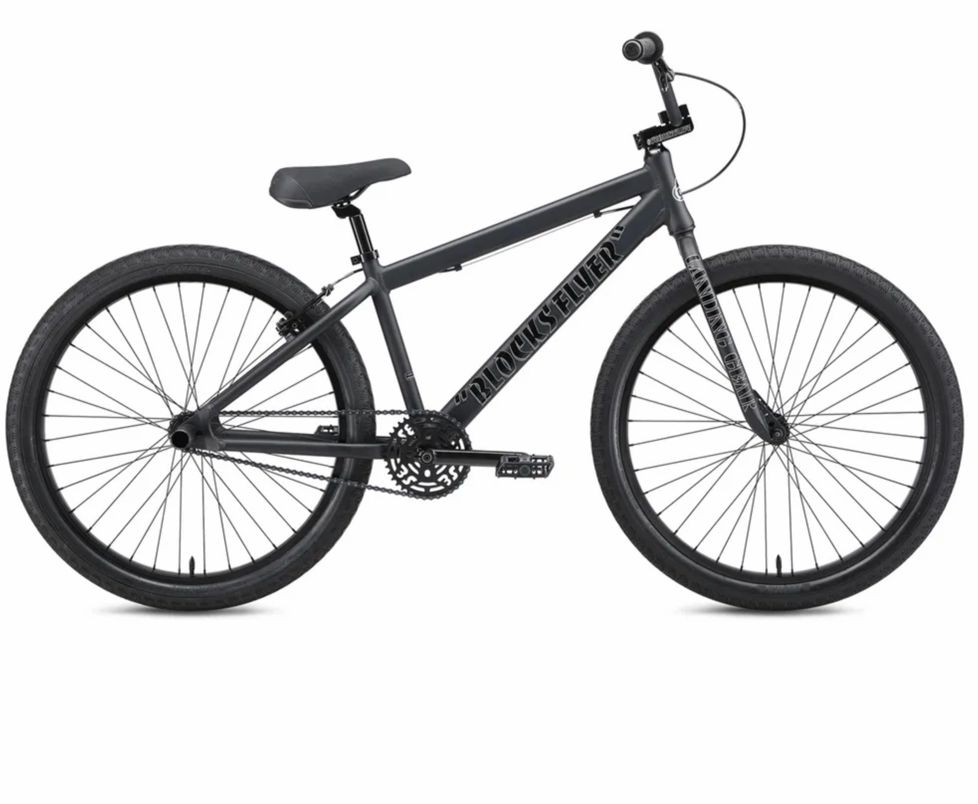 SE Bikes Blocks Flyer 26 BMX Bike Matte Black 2024