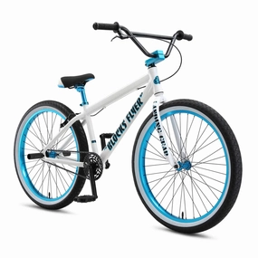 SE Bikes Blocks Flyer 26 BMX Bike White / Blue 2024