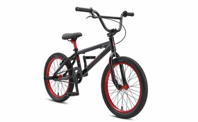 SE Bikes Ripper 20" BMX Bike Stealth Mode Black Red