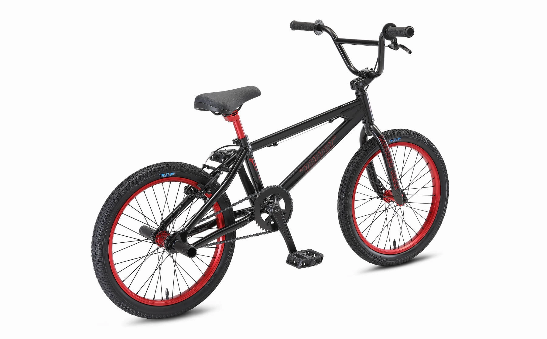 SE Bikes Ripper 20" BMX Bike Stealth Mode Black Red