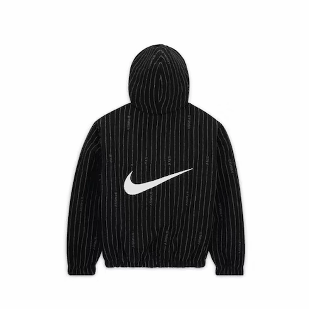 STUSSY X NIKE BLACK STRIPE WOOL JACKET (NEW)
