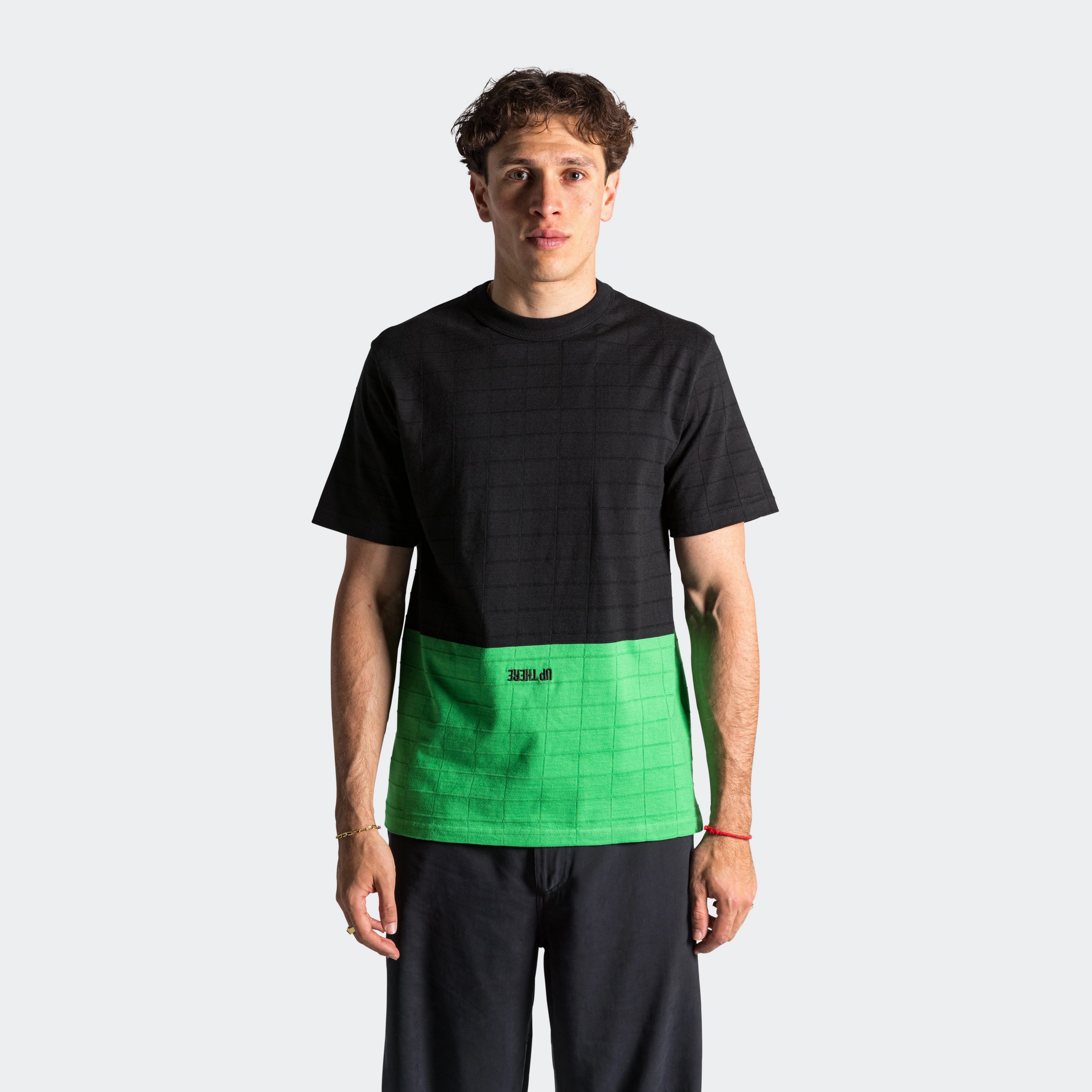 T-Shirt x UP THERE - Black/Fern Green