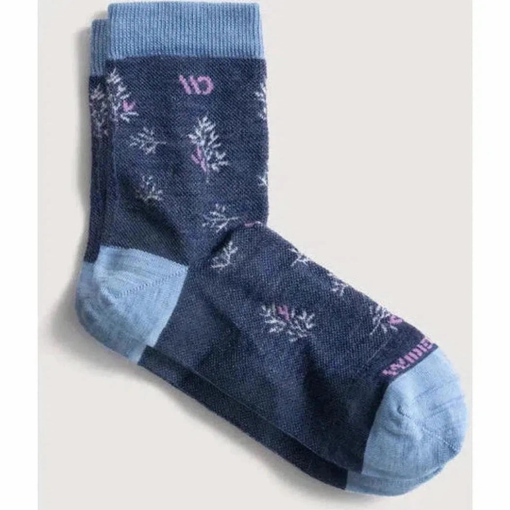 Wide Open Women's Foliage Lightweight Micro Crew Sock