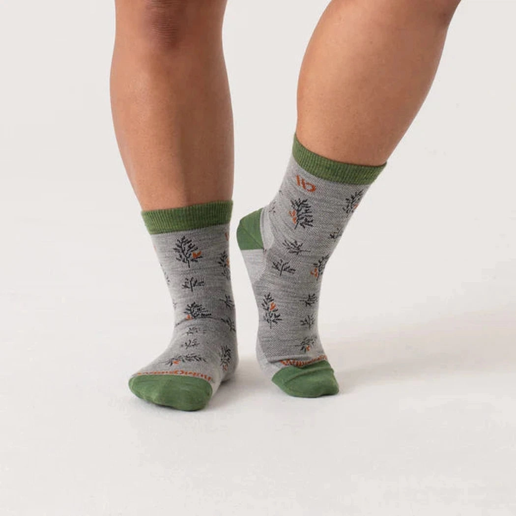 Wide Open Women's Foliage Lightweight Micro Crew Sock