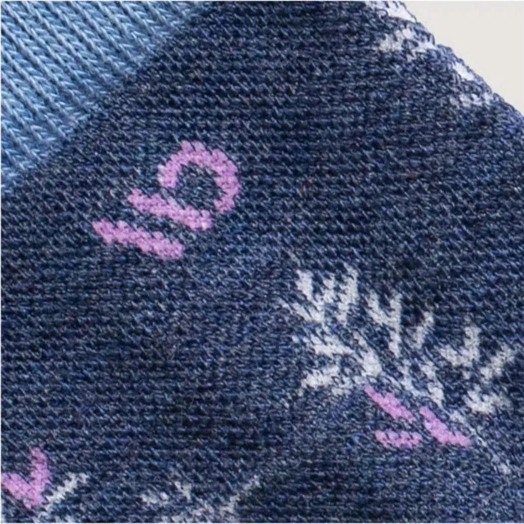 Wide Open Women's Foliage Lightweight Micro Crew Sock